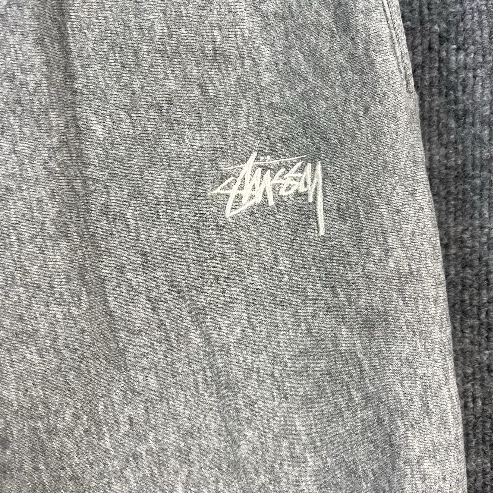 Logo 7 Stussy Sweatpants Joggers Mens S Gray Fleece Logo Embroidered Cuffed Vintage Stussy Logo Sweatpants S Mens Gray Fleece Cotton Size US 29 - 3 Thumbnail