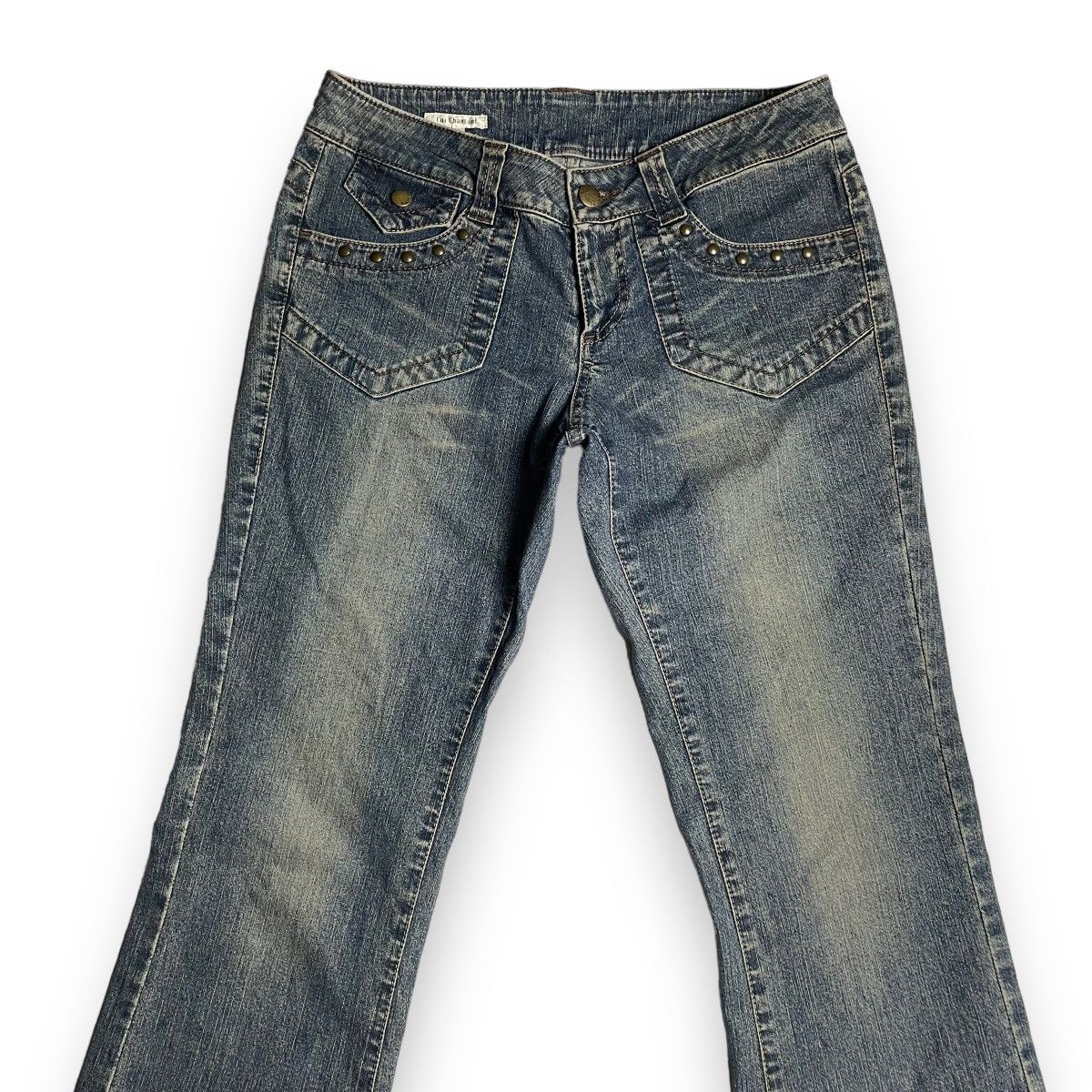 If Six Was Nine 🇯🇵 VINTAGE LUIS CHANTANT FLARE DENIM PANTS Size US 30 / EU 46 - 3 Thumbnail