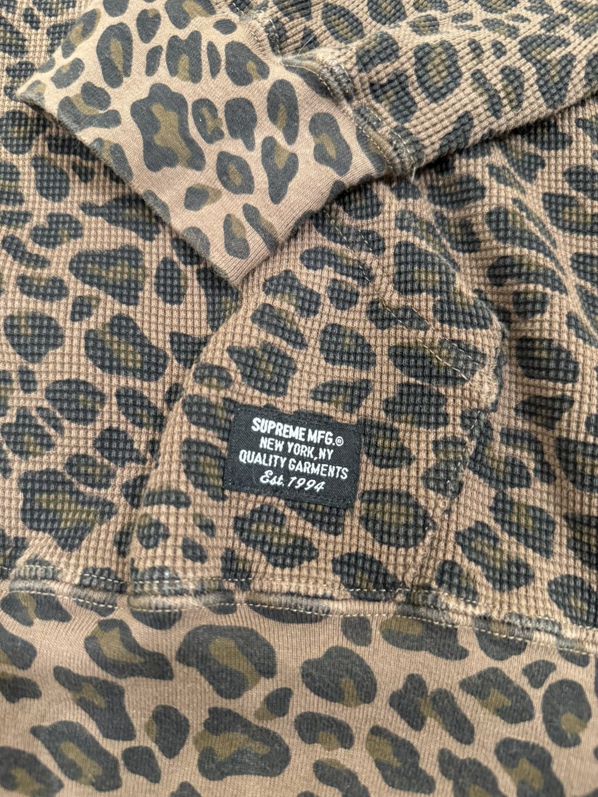 Supreme Supreme Leopard Print Thermal Zip Up Hoodie Size US L / EU 52-54 / 3 - 2 Thumbnail