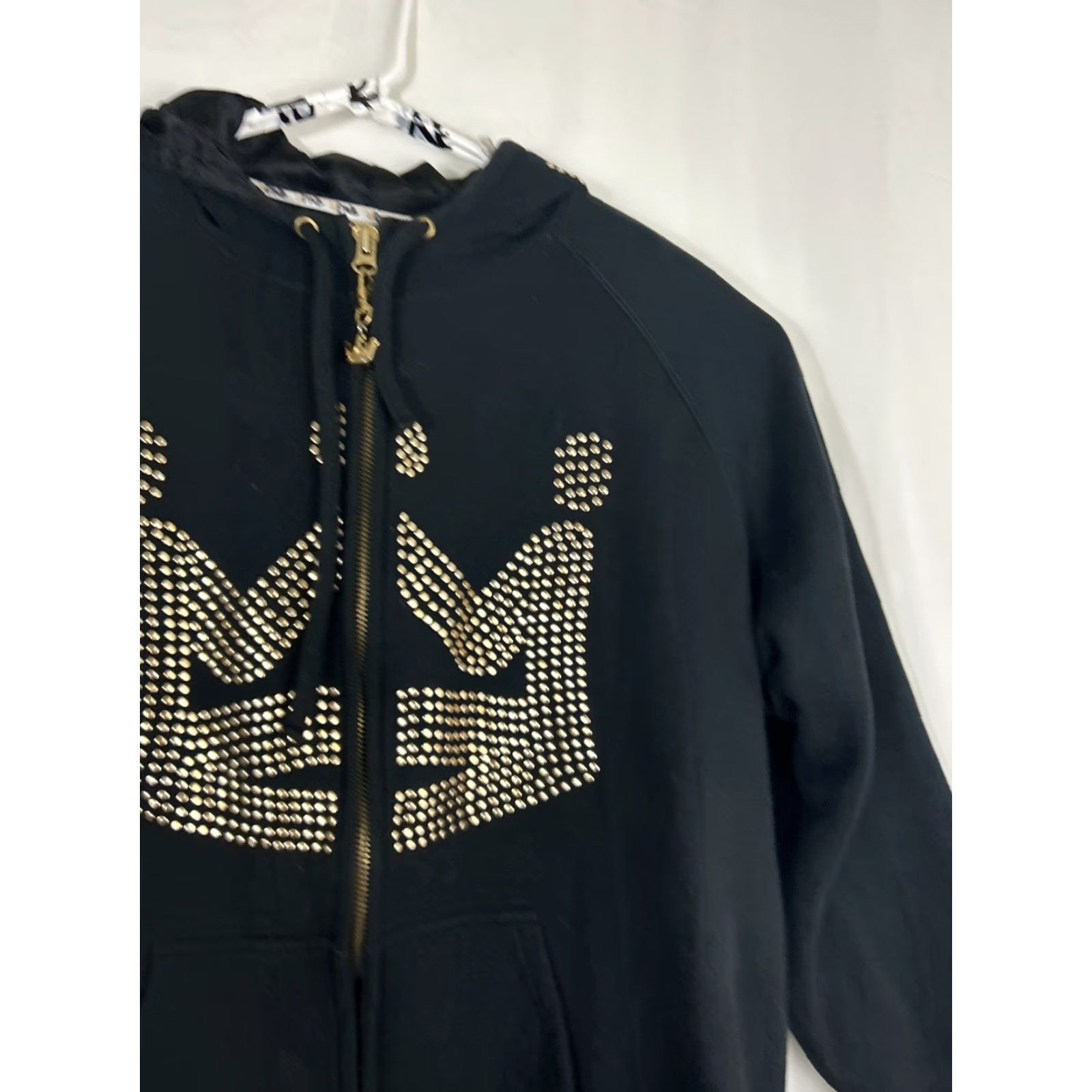 Logo 7 VINTAGE Pnb Nation Black Zip Up Hoodie Sweater Gold Stud Logo Mens XXXL Crown Size US XXL / EU 58 / 5 - 3 Thumbnail