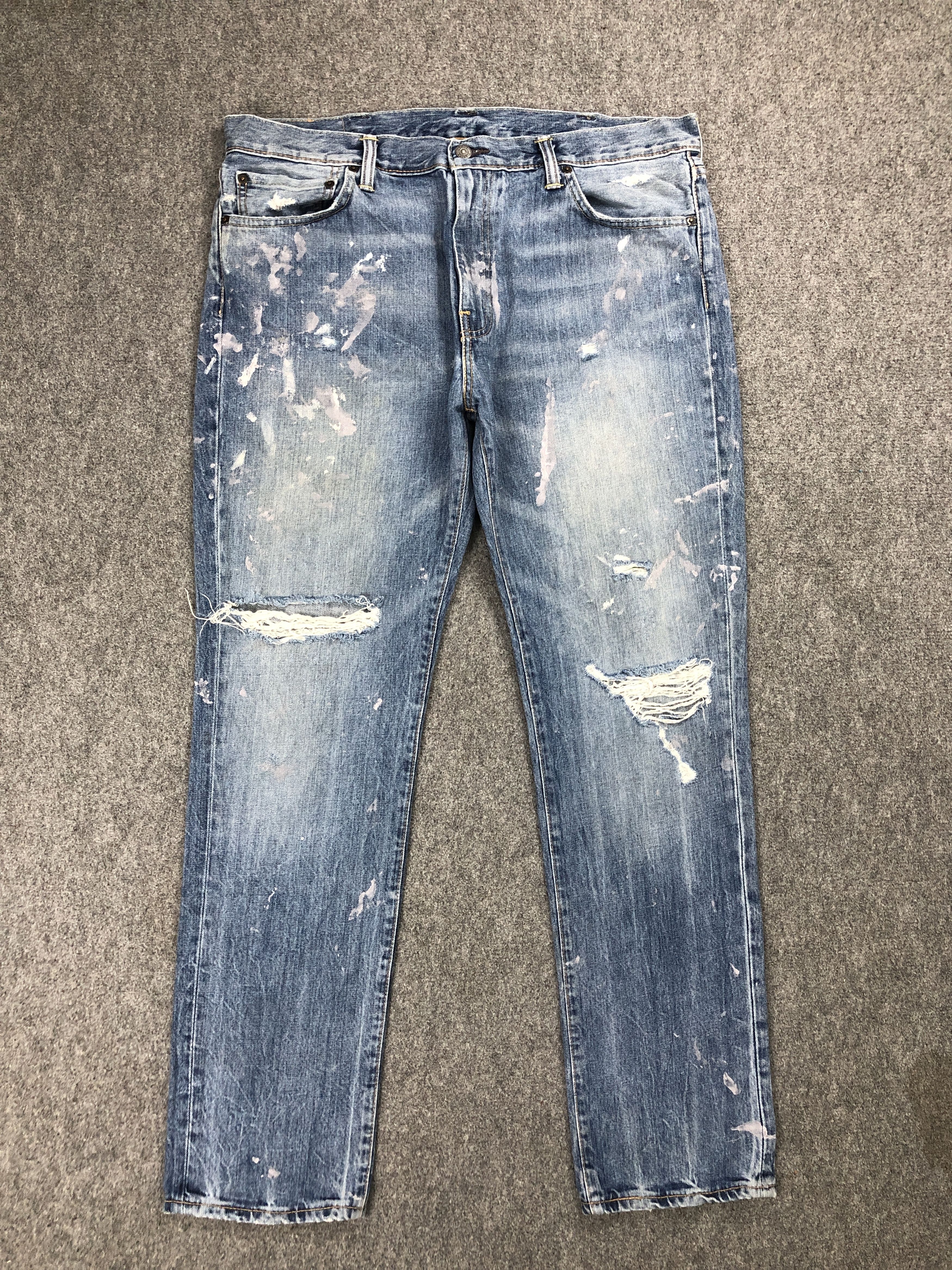 Levi's Distressed Paint Splash Vintage Levis 511 Jeans DP2252 Size US 39 - 1 Thumbnail