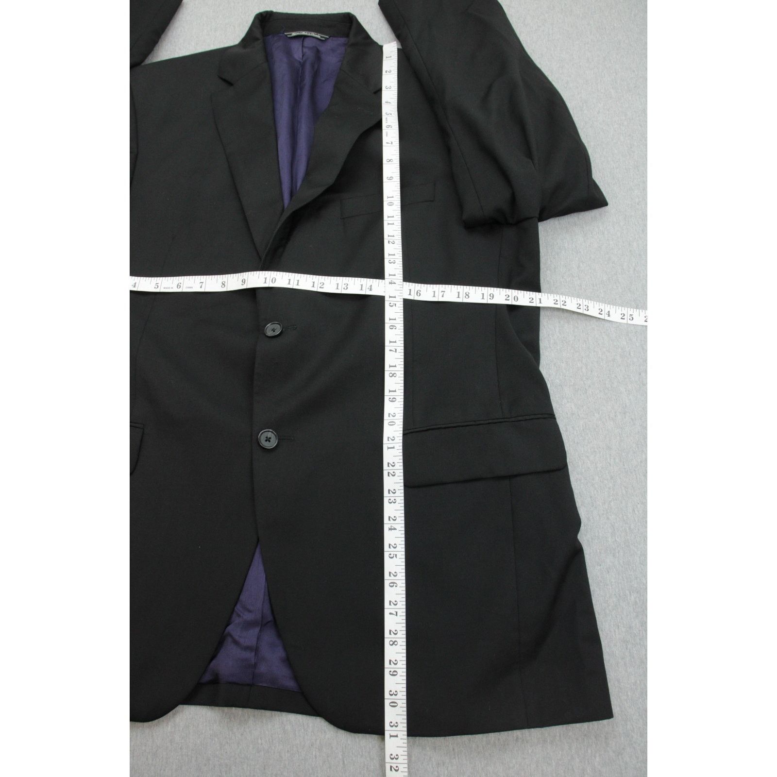 Jack Victor Jack Victor Blazer Mens 42R Black Loro Pina 100% wool Size 42R - 11 Thumbnail