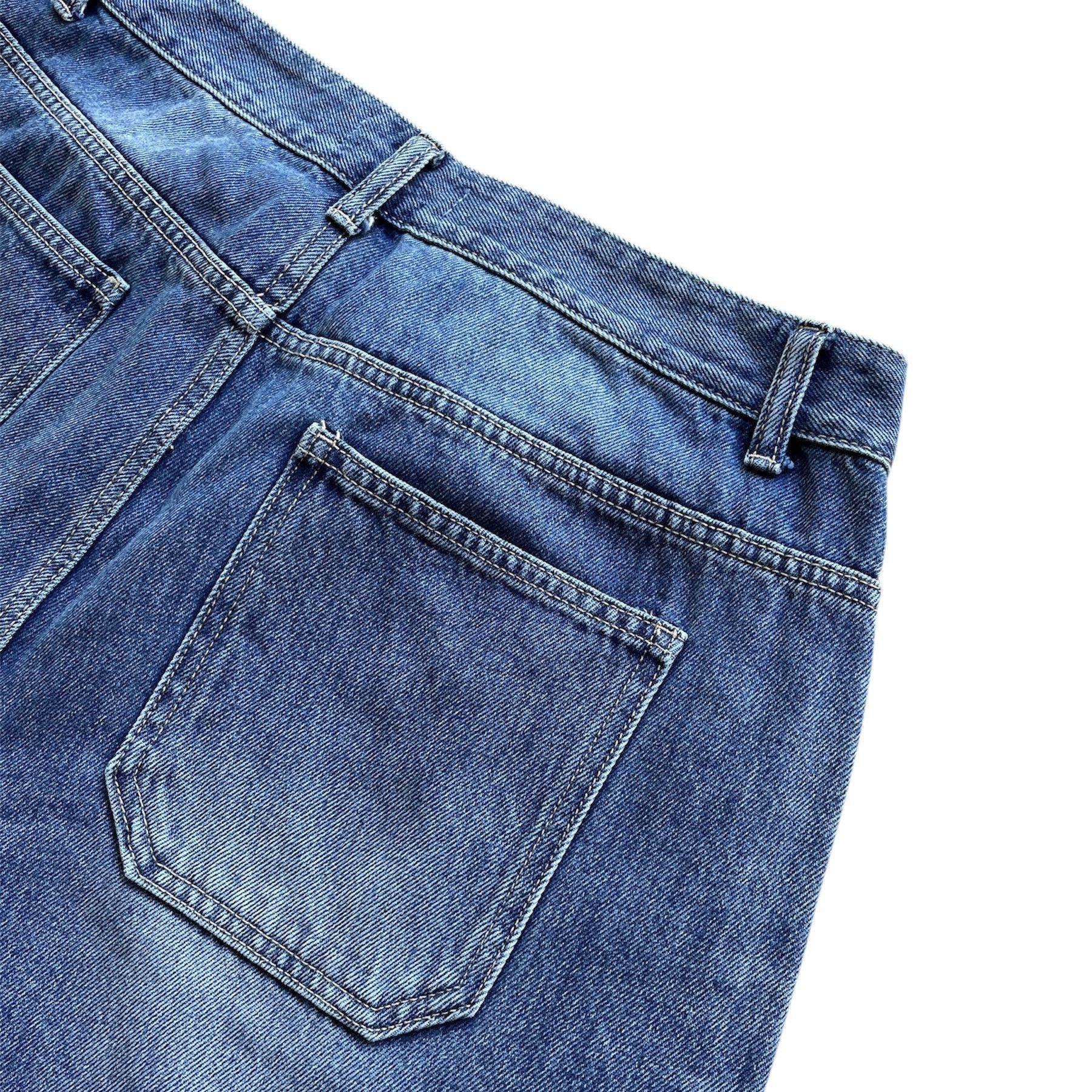 Japanese Brand Baggy skater hiphop denim faded stone wash jeans Size US 34 / EU 50 - 4 Thumbnail