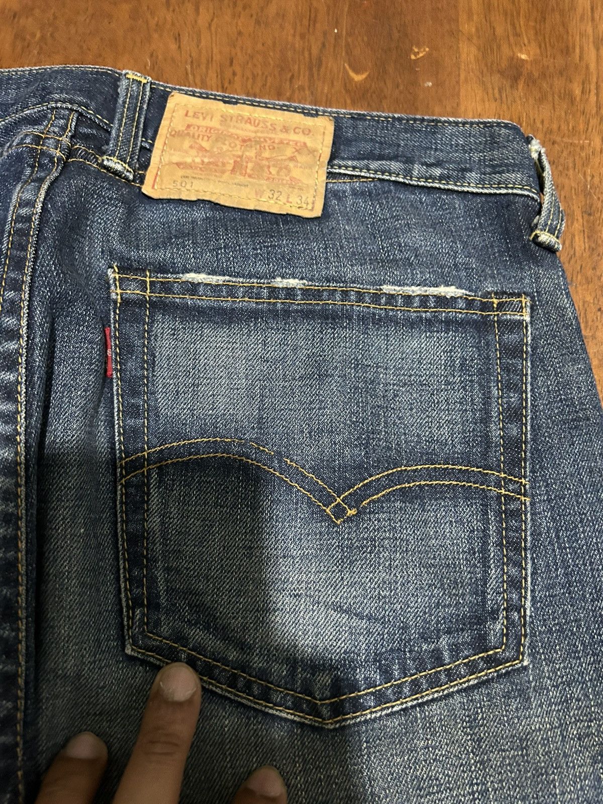 Levi's × Vintage Levis 501 Redline Jeans Size US 32 / EU 48 - 14 Thumbnail