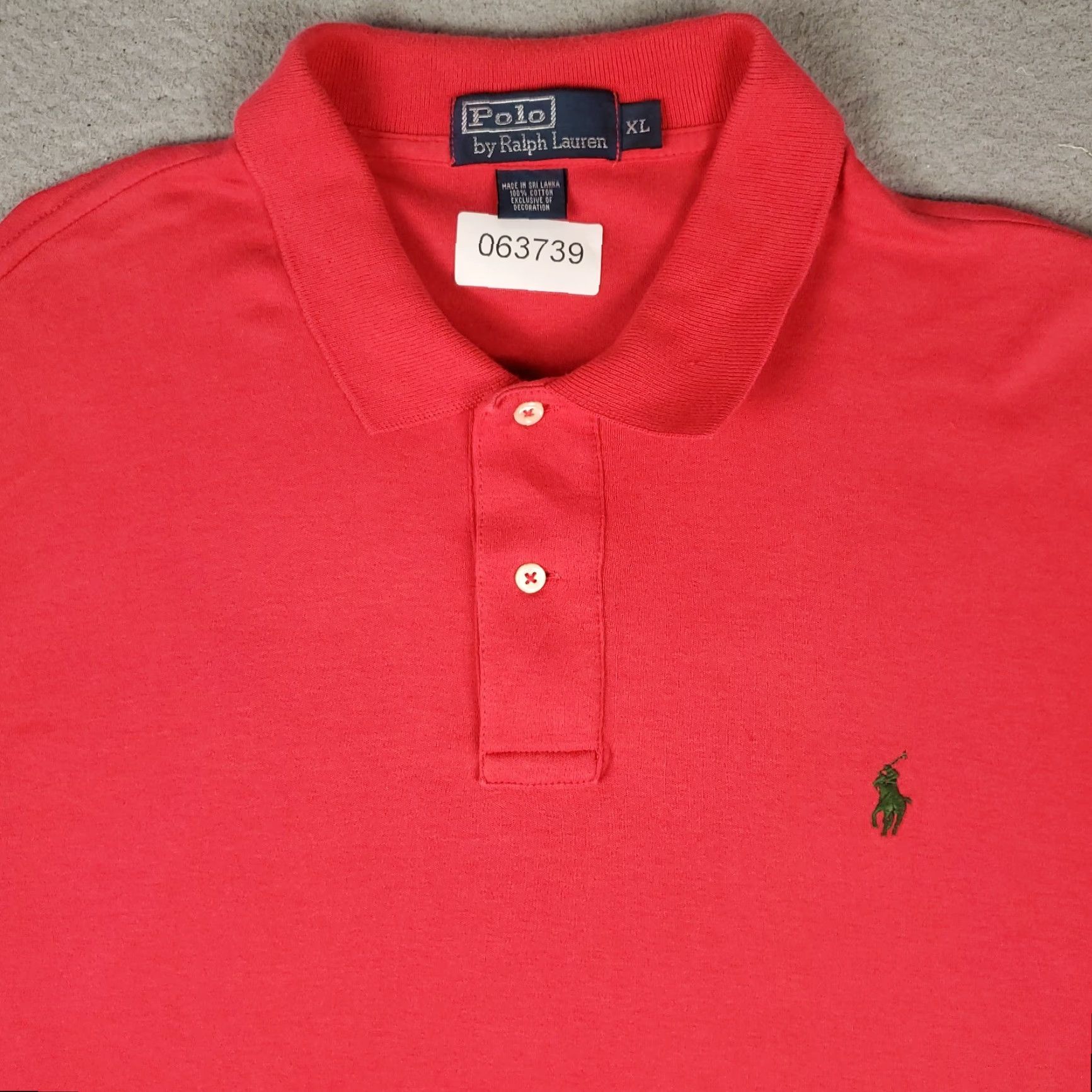 Ralph Lauren Ralph Lauren Polo Shirt Mens XL Red Pony Short Sleeve Button-Front Collared Cotton Classic Golf Casual Size US XL / EU 56 / 4 - 2 Thumbnail