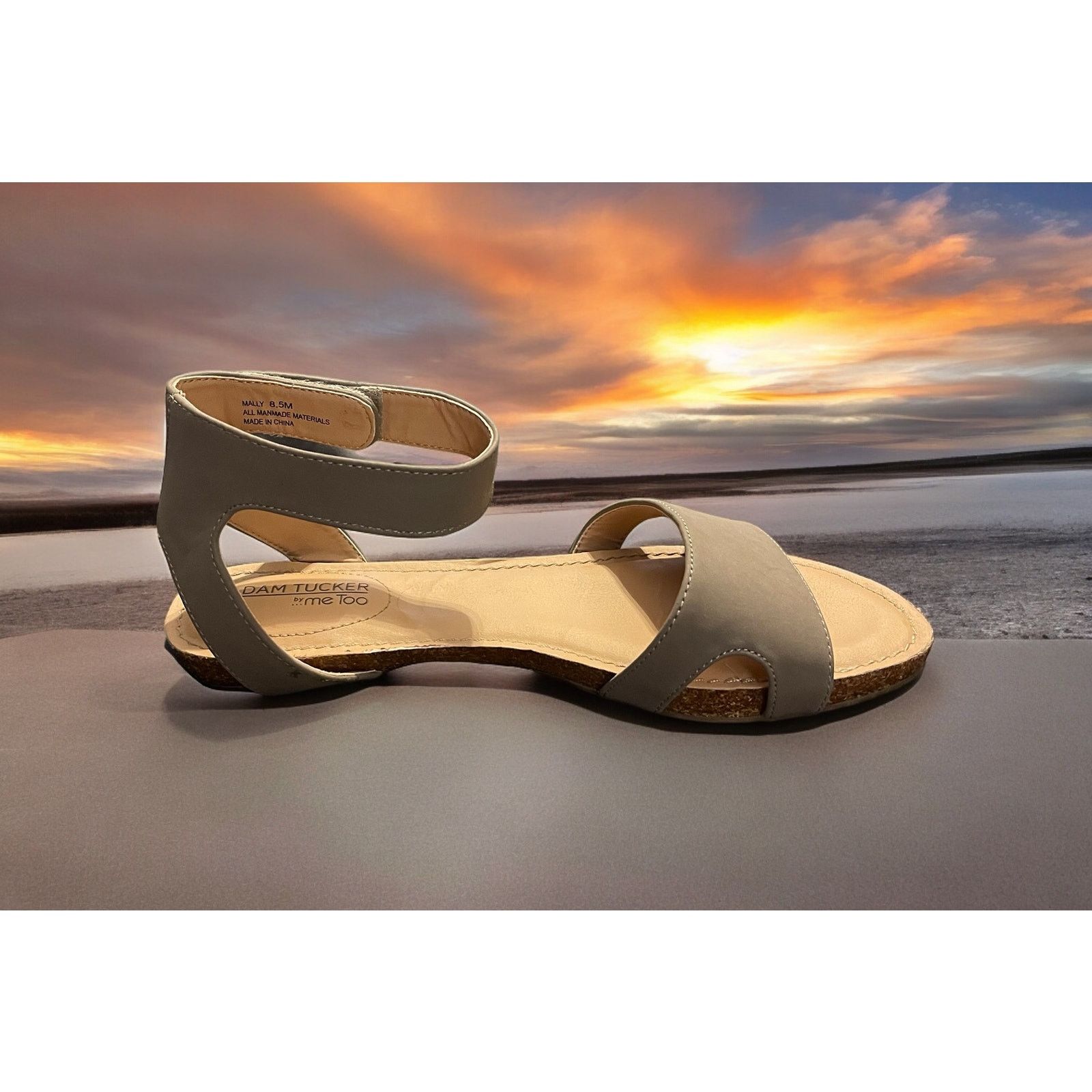 Unknown London Sandals Adam Tucker By Me Too Flats Ankle Straps Sz 8.5 M Size US 8.5 / IT 38.5 - 2 Thumbnail