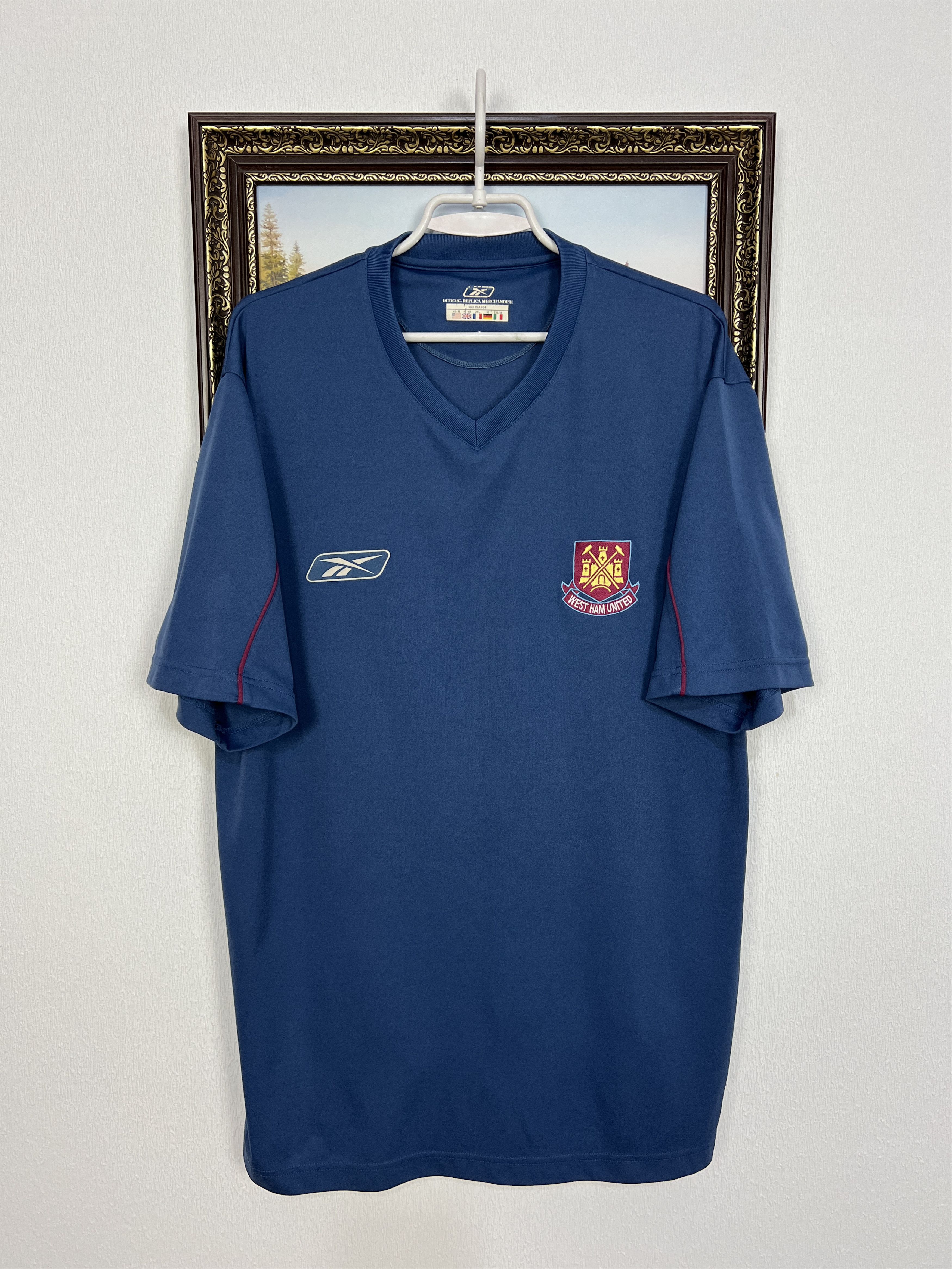 Reebok Vintage 2000's West Ham Football Shirt Soccer Jersey Trikot Size US XXL / EU 58 / 5 - 1 Thumbnail
