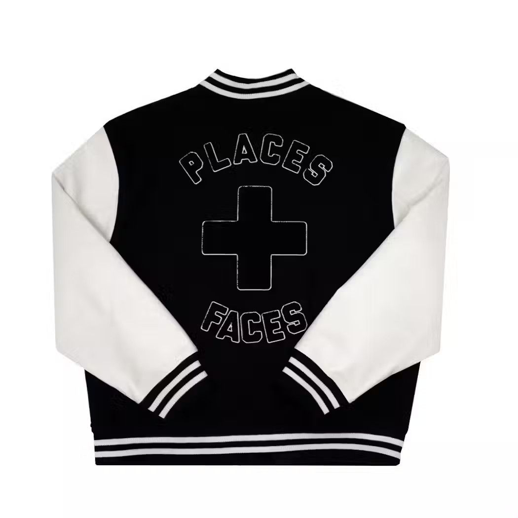 Places + Faces 💚 2021 Places + Faces Team Varsity Jacket Black Large Size US L / EU 52-54 / 3 - 1 Thumbnail