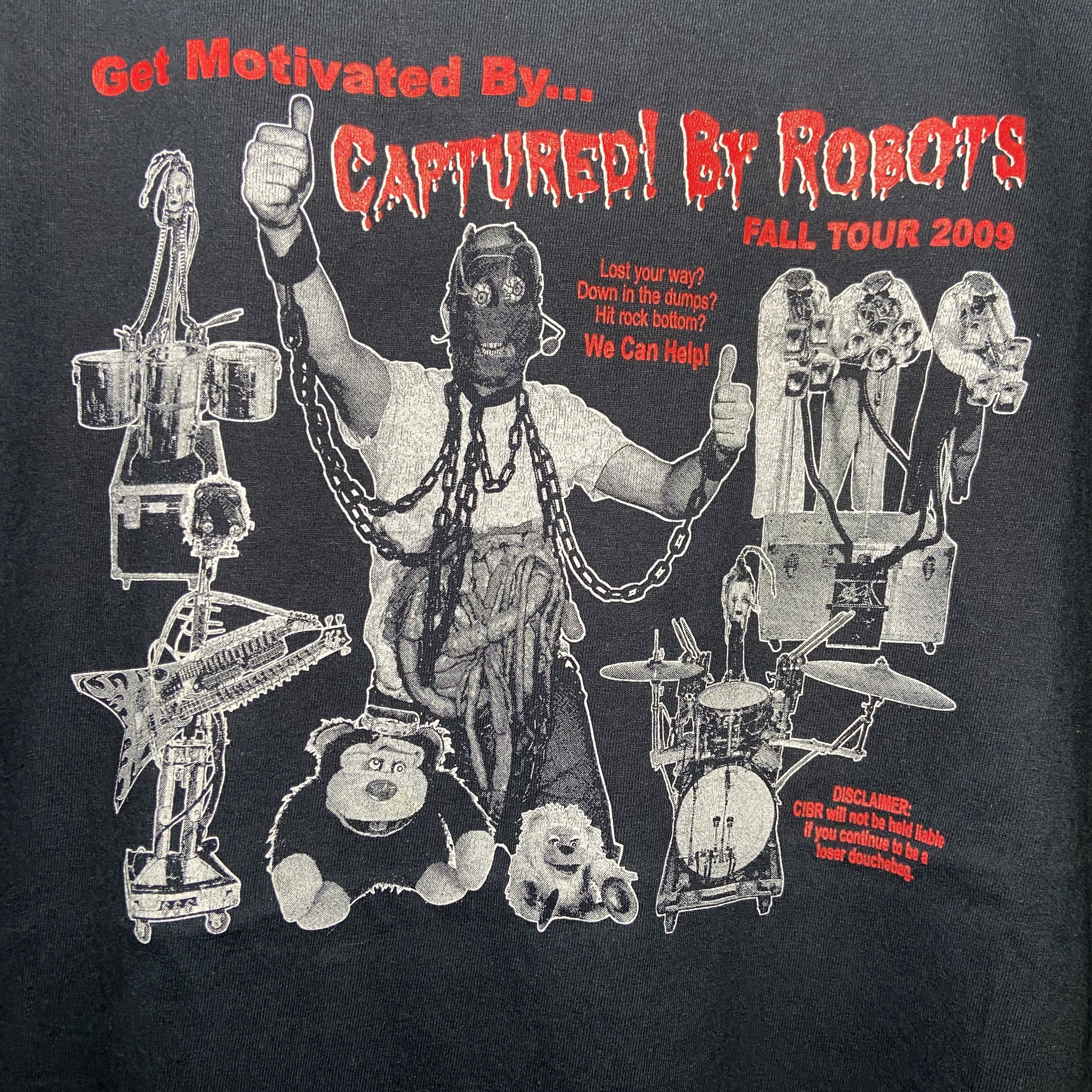 Band Tees × Vintage Vintage RARE Captured by Robots Metal Band Tee Size US XL / EU 56 / 4 - 2 Thumbnail