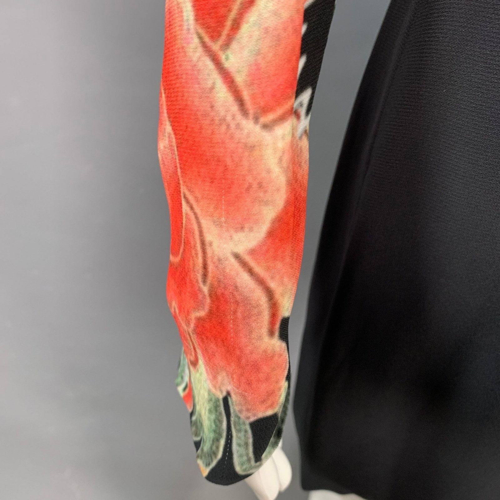 John Richmond Guereda Multi Color Viscose Dragon Long Sleeve Dress Size S / US 4 / IT 40 - 7 Thumbnail
