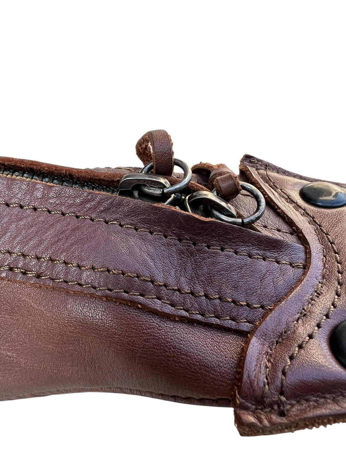 Alfredo Bannister × Leather Alfredo Bannister Patina Leather Multi Pocket Banana Bag Size ONE SIZE - 18 Thumbnail