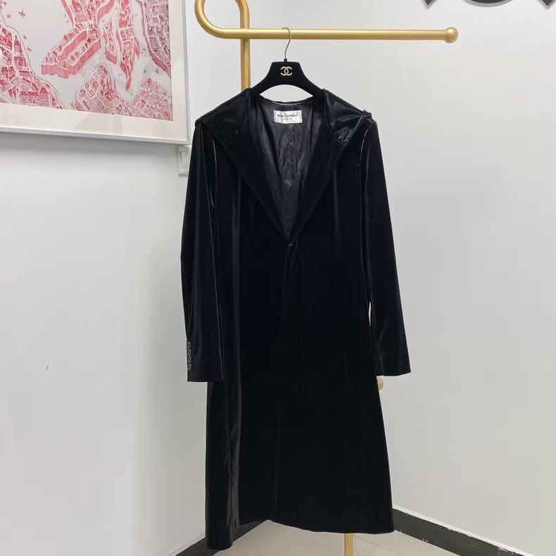 Saint Laurent Paris Saint Laurent Velvet Overcoat 22FW Size US M / EU 48-50 / 2 - 1 Thumbnail
