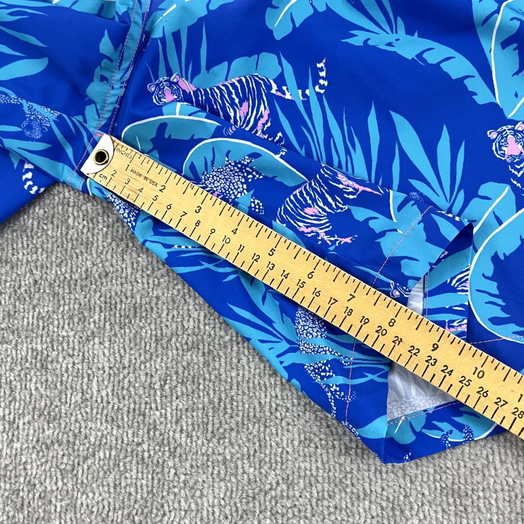 Chubbies Chubbies Trunks Mens 2XL 7" Lined Hydrofoils Floral Tiger Pink Blue Board Size US 39 - 5 Thumbnail