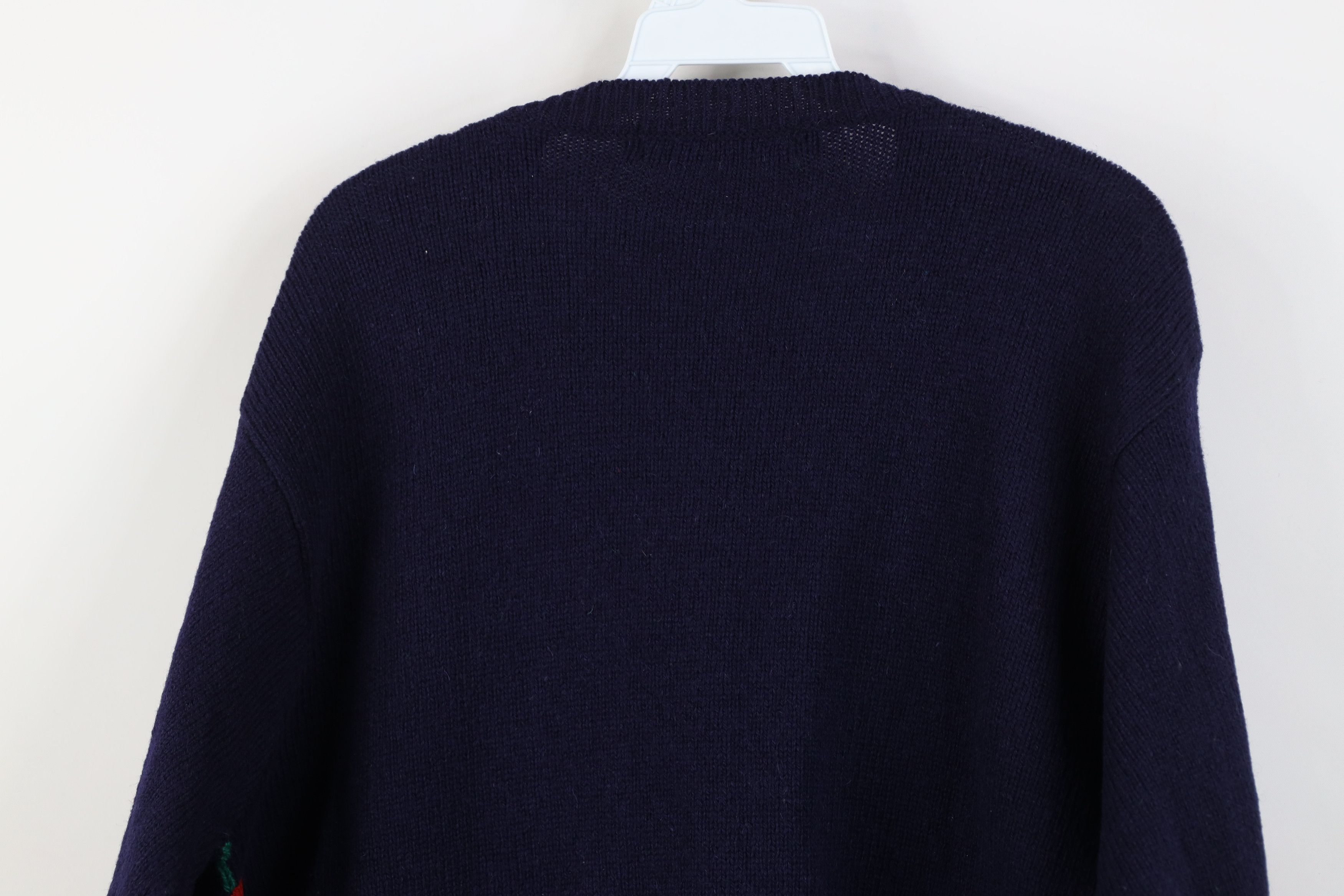 Vintage Vintage 90s Streetwear Basket Wool Knit Cardigan Sweater Size L / US 10 / IT 46 - 13 Thumbnail
