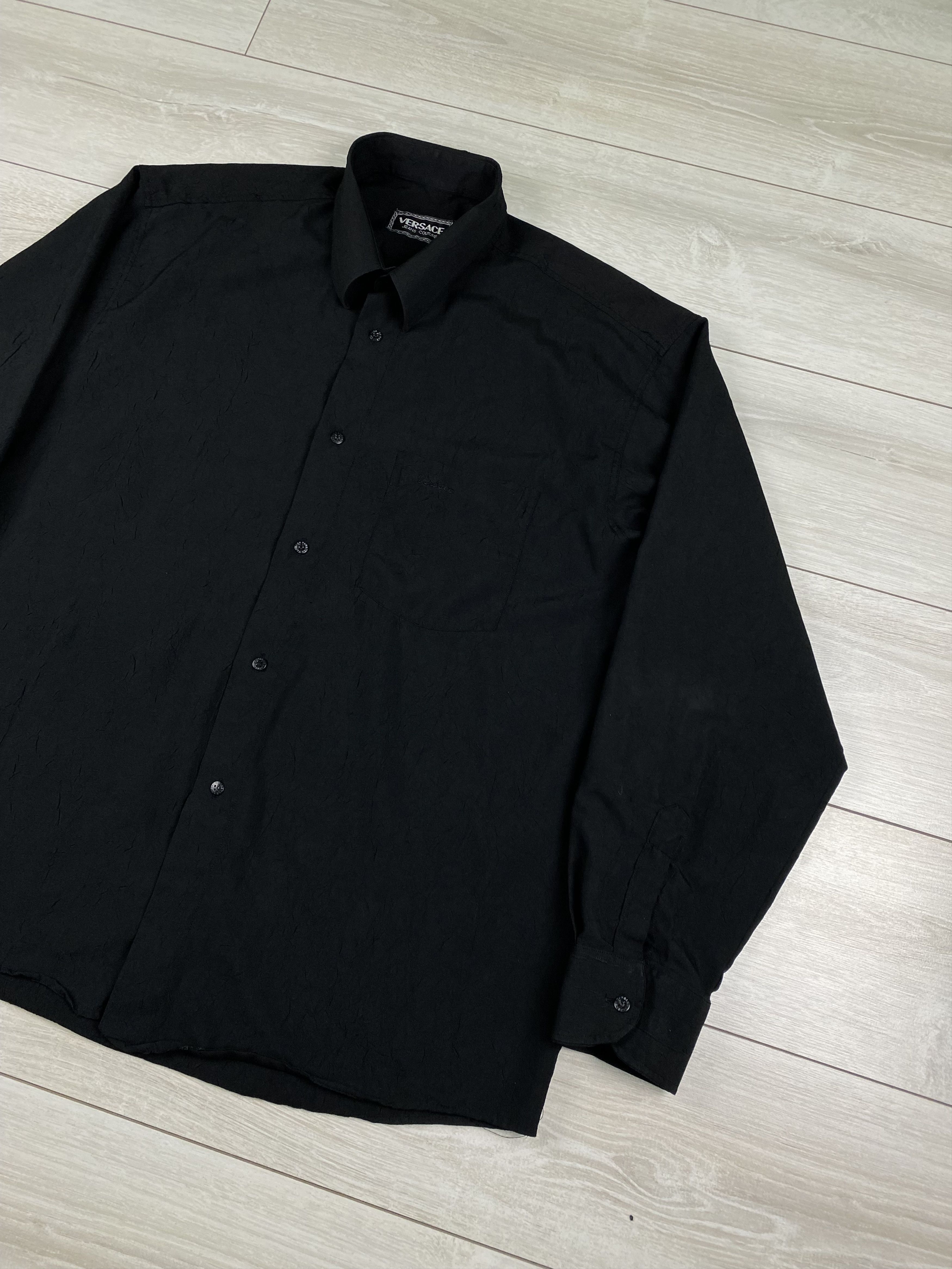 Versace Vintage Versace black shirt size XL Size US XL / EU 56 / 4 - 4 Thumbnail