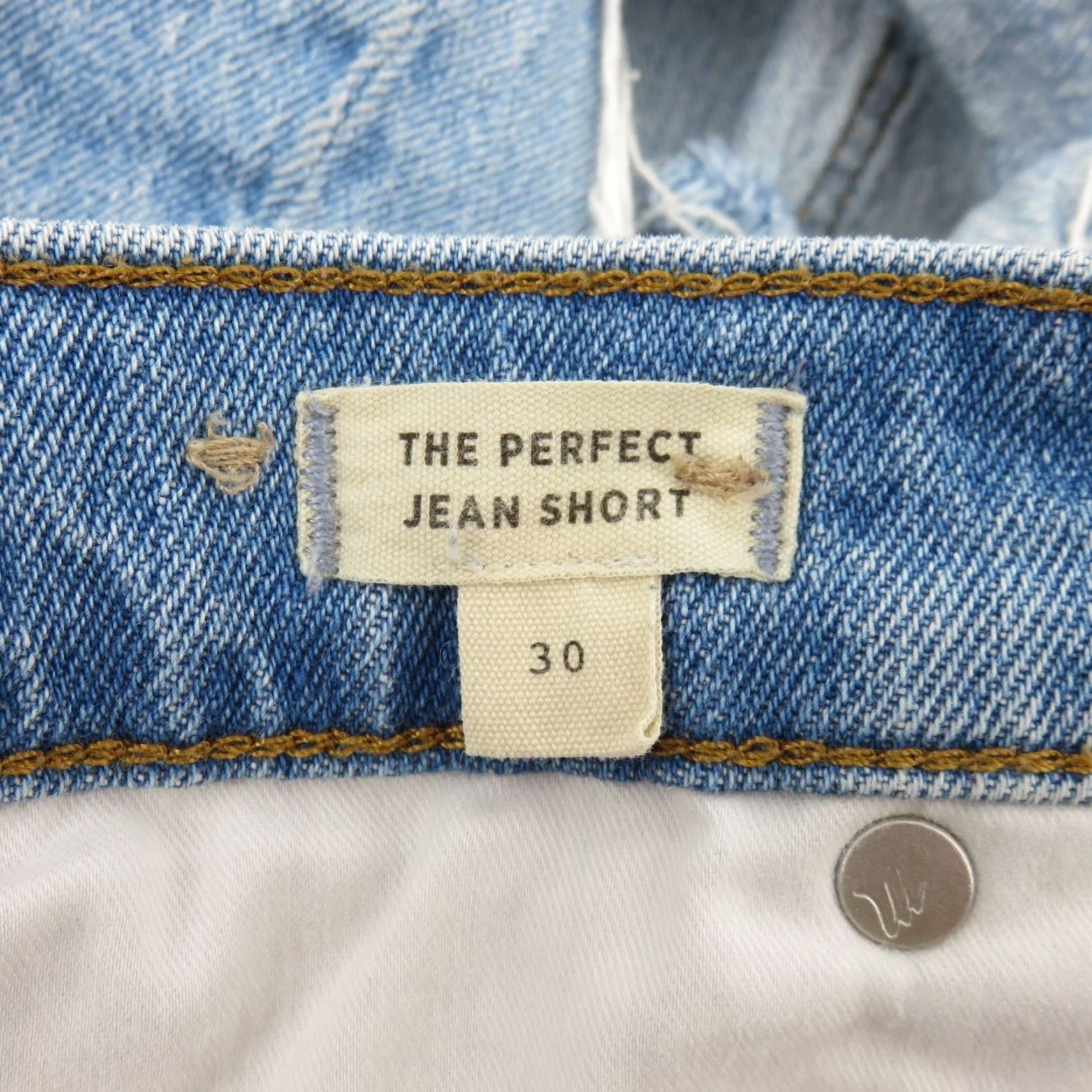 Madewell VINTAGE Madewell The Perfect Jean Short Women 30 Denim Blue 5-Pocket Pockets Distressed Raw Hem Casual Summer Spring Size 30" / US 8 / IT 44 - 7 Thumbnail