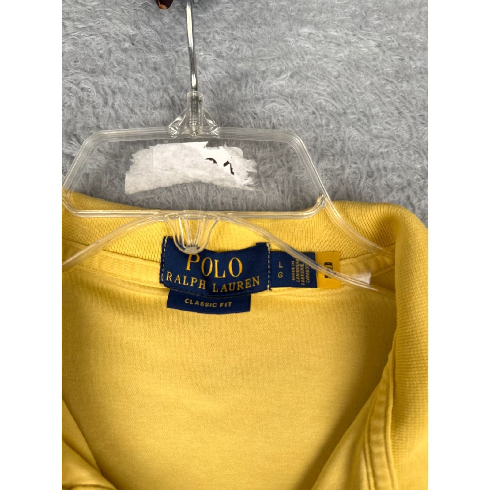 Ralph Lauren Ralph Lauren Polo Shirt Mens Large Yellow 100% Cotton Jersey Slim Fit Short Sleeve Polo Shirt Mens Yellow Ralph Lauren Jersey Size US L / EU 52-54 / 3 - 7 Thumbnail