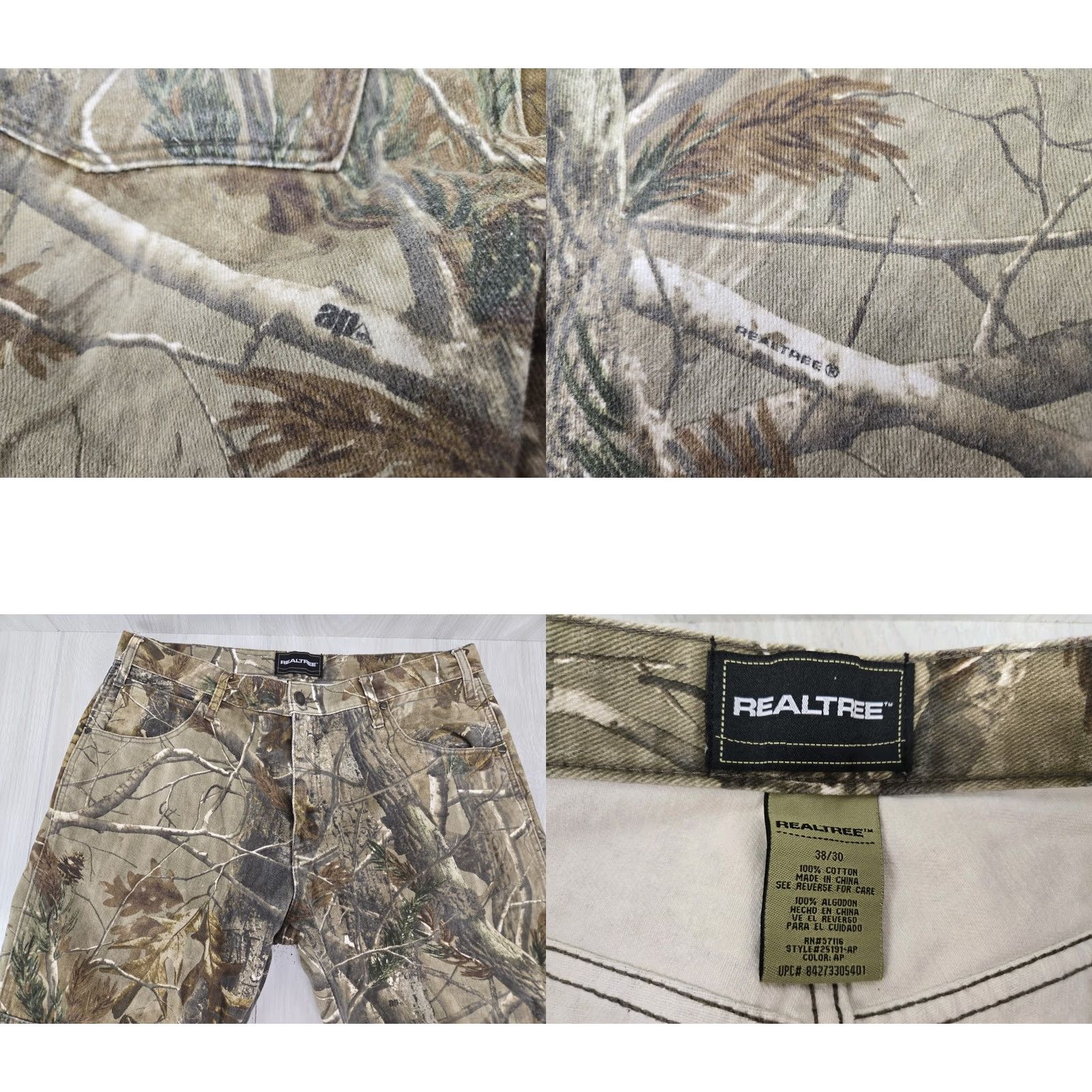 Realtree VINTAGE Realtree Jeans Men's 38x30 Camouflage Double Knee Denim Size US 38 / EU 54 - 8 Thumbnail