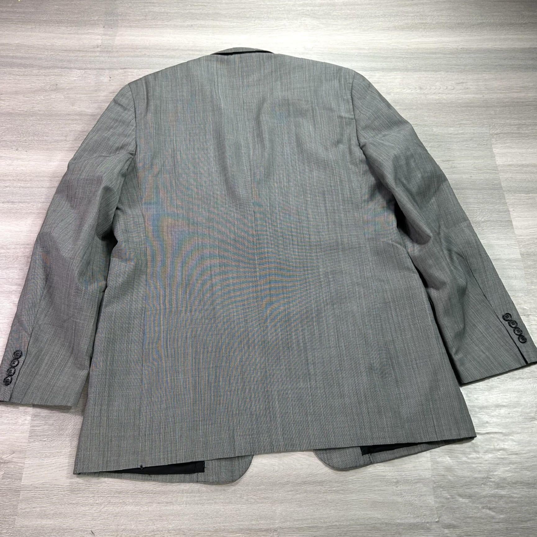 Alfani Alfani Mens 44L 2 Piece Suit Jacket Pants Gray Wool Cashmere Check Size 44R - 3 Thumbnail
