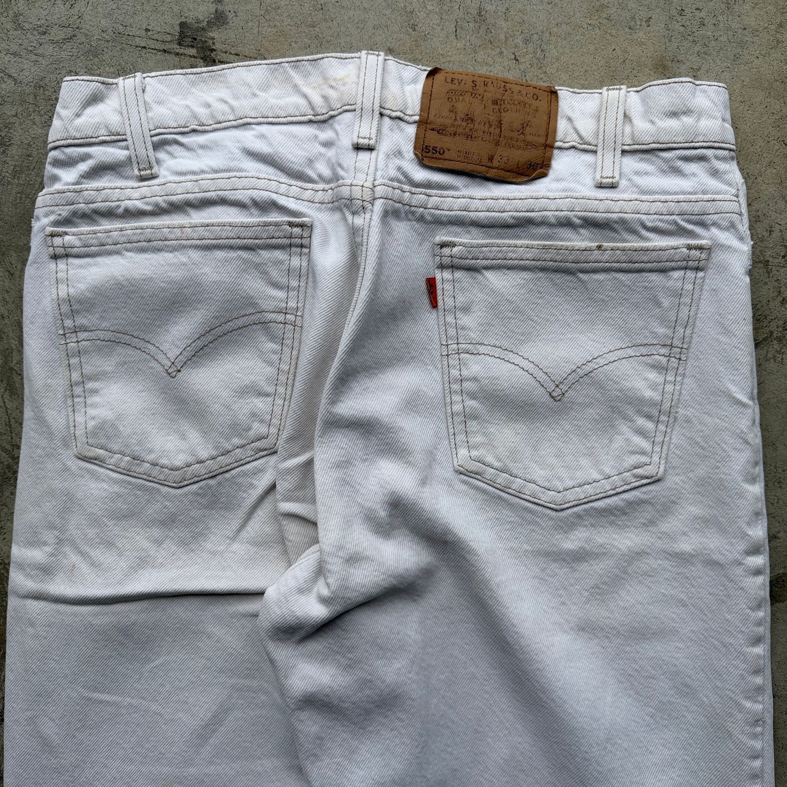 Levi's Vtg 80s Levi's orange tab 550 Relaxed White painter Jeans Size US 33 - 4 Thumbnail