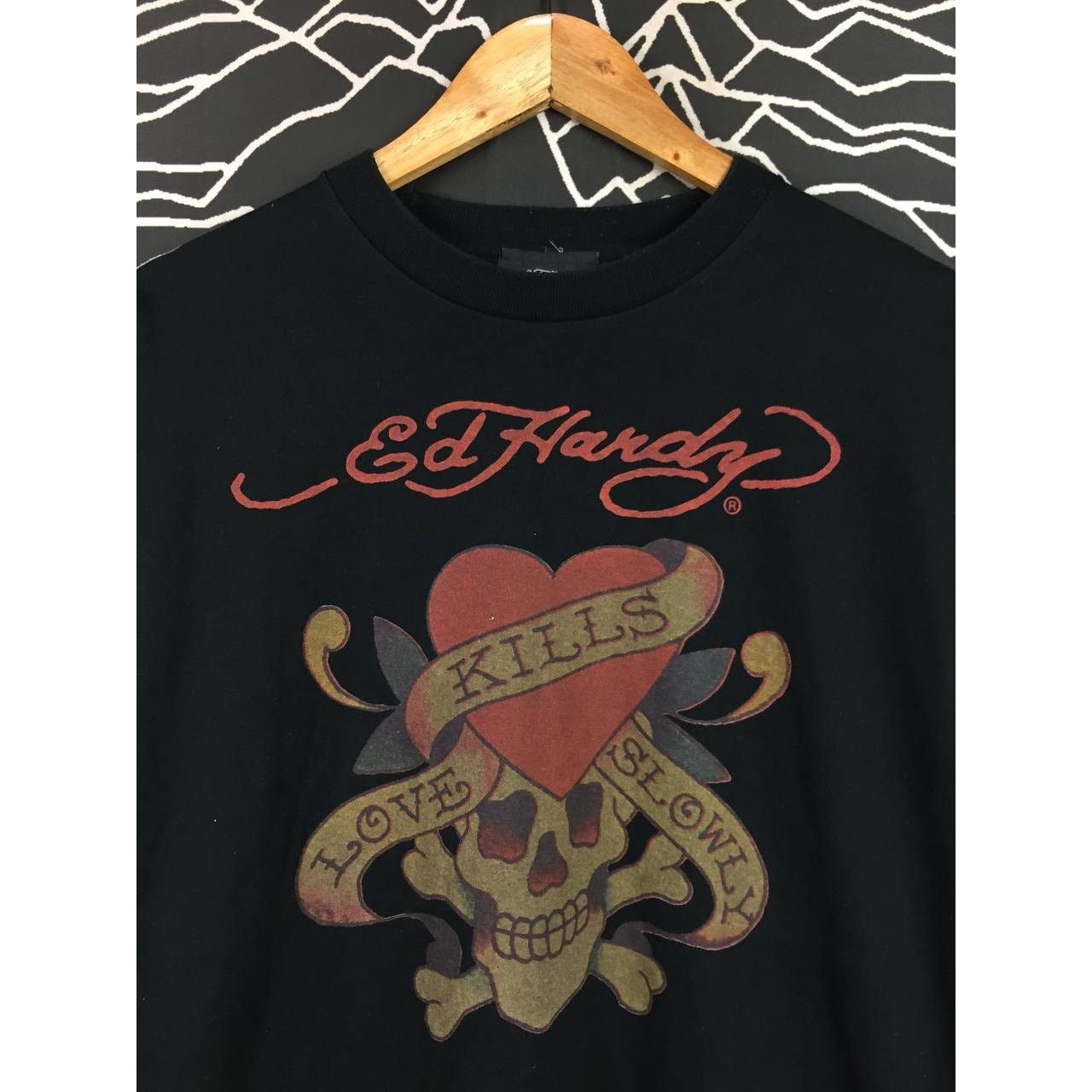 Ed Hardy ED Hardy Kills Love Slowly Skull Love Graphic Longsleeve Tee Size US L / EU 52-54 / 3 - 3 Thumbnail