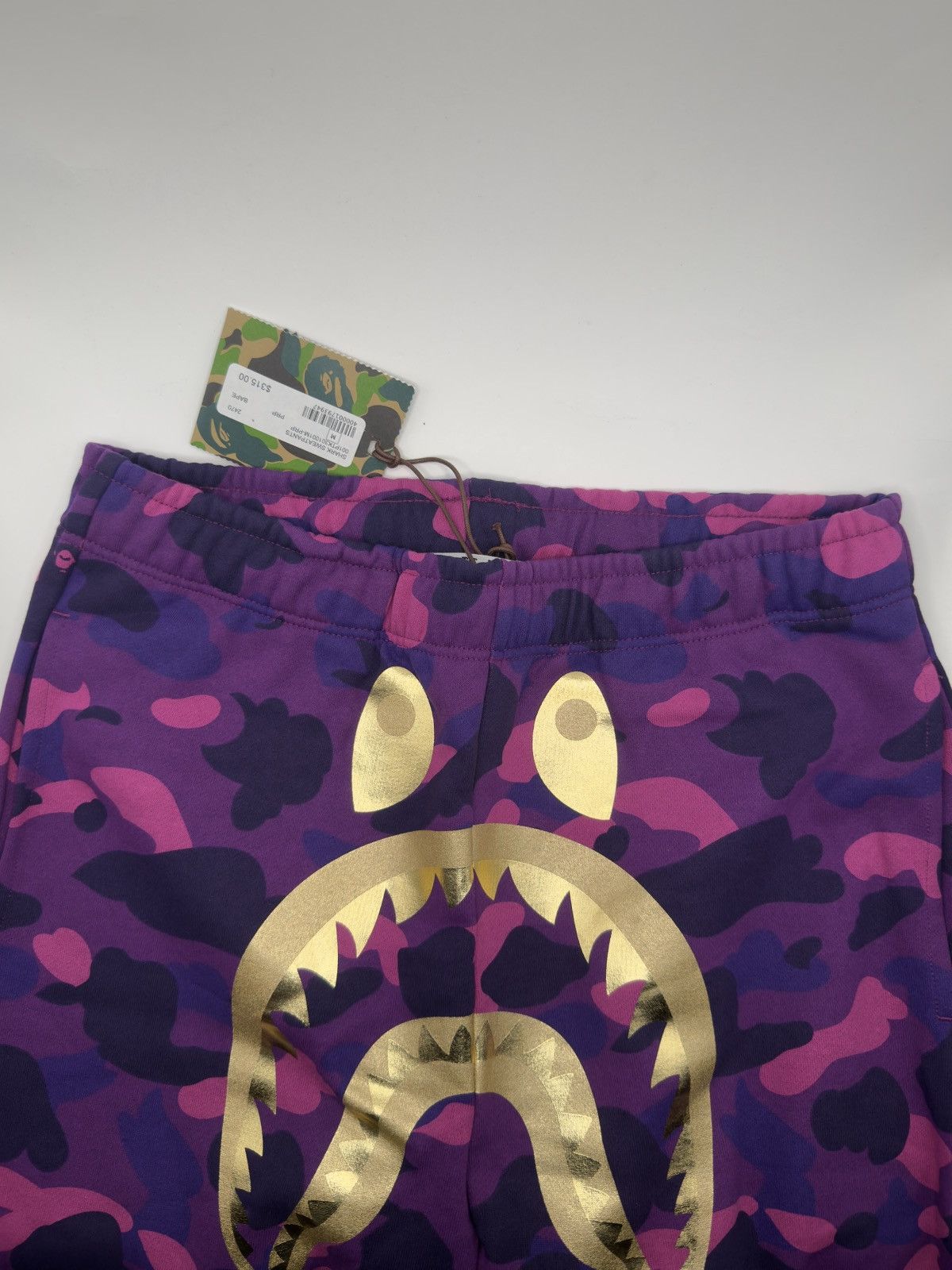 Bape A Bathing Ape Bape Color Camo Shark Sweatpants Purple L Size US 31 - 1 Thumbnail