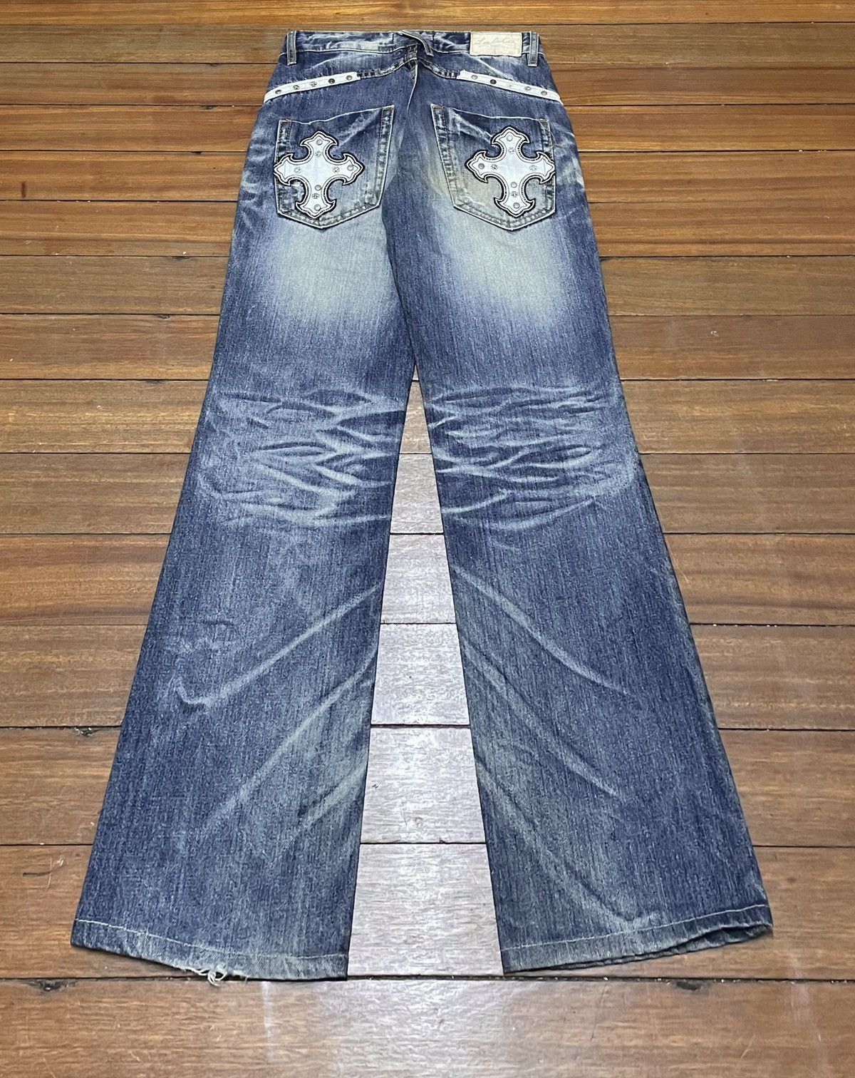 Le Grande Bleu (L.G.B.) Very Rare Vintage Japanese Brand Lolita Jeans 1990s Size US 30 / EU 46 - 2 Thumbnail