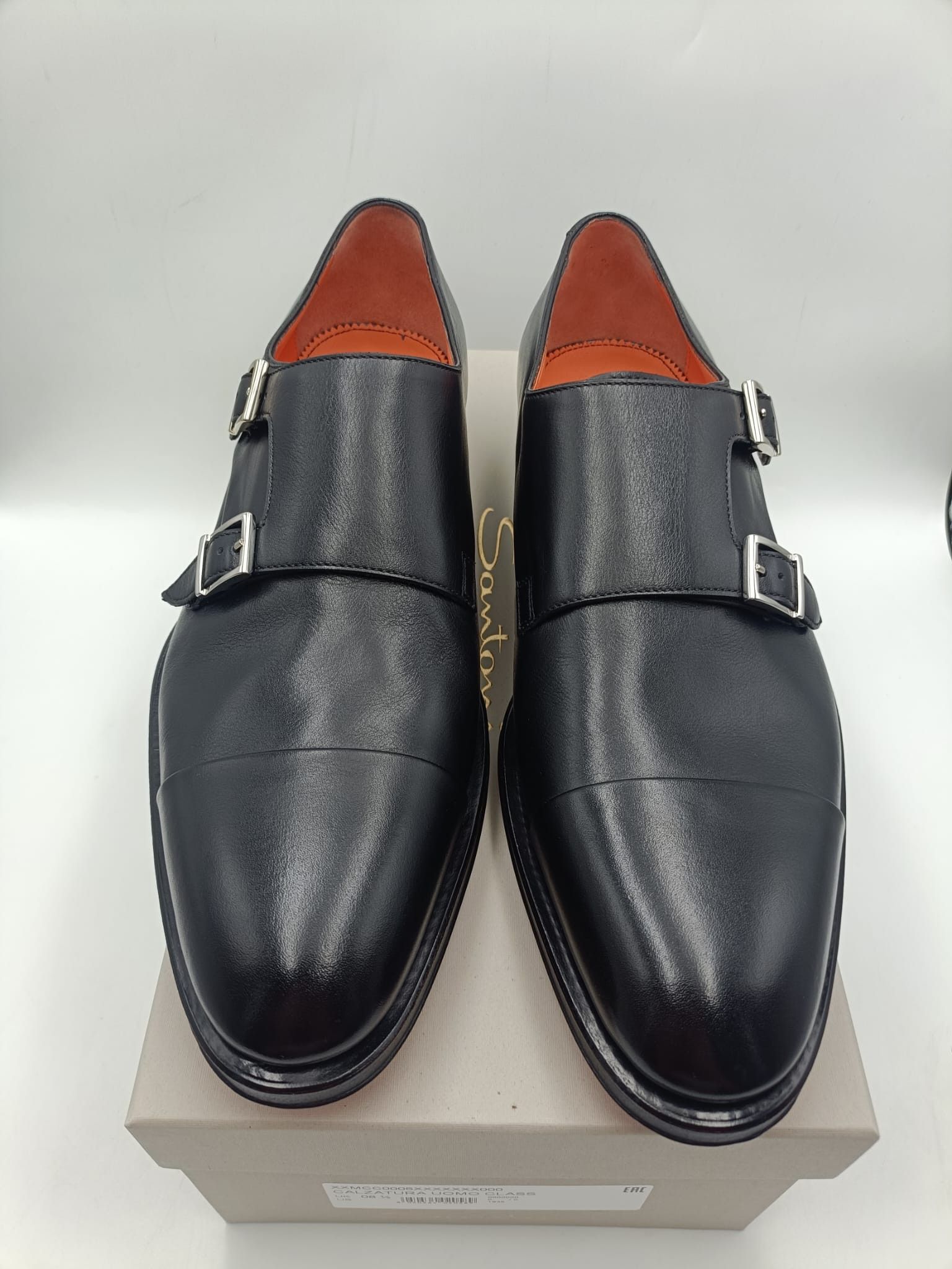 Santoni Santoni Double Monk Strap Black Leather Goodyear Welted Size US 9.5 / EU 42-43 - 2 Thumbnail