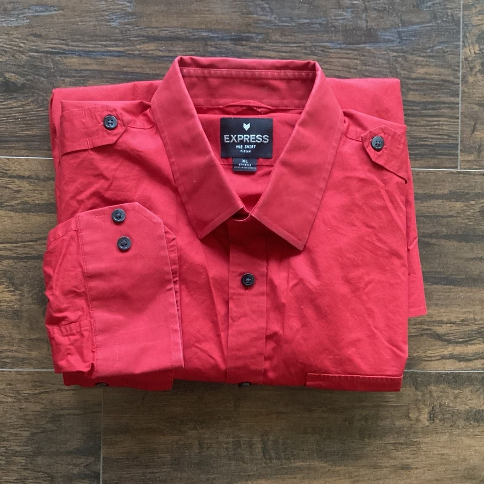Express Express MK2 Button Down Shirt Fitted Size US XXL / EU 58 / 5 - 2 Thumbnail