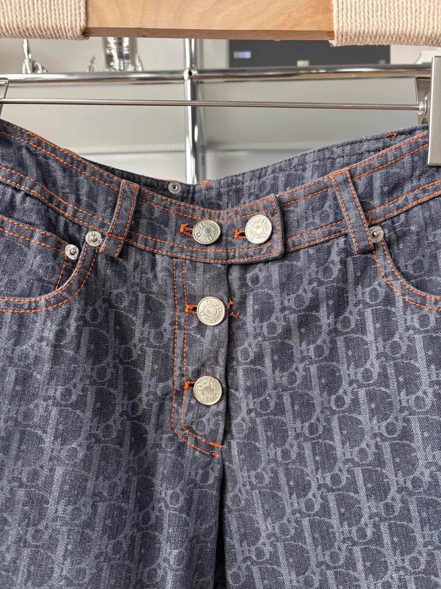 Dior Dior Oblique blue orange low-rise 34 jeans Size 25" / US 0 / IT 36 - 6 Thumbnail