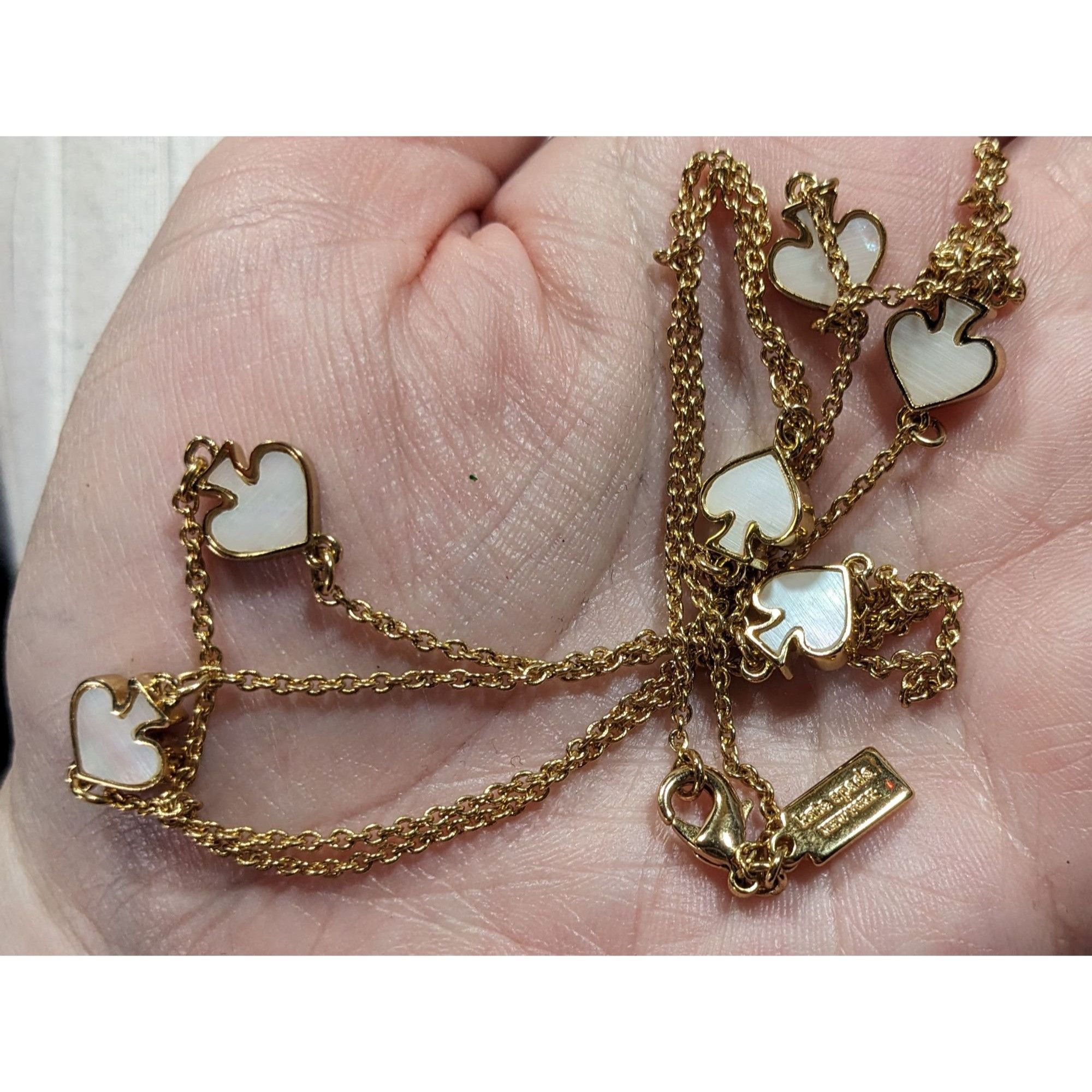 Kate Spade Kate Spade Mother Of Pearl White And Gold Tone Station Neckl Size ONE SIZE - 4 Thumbnail