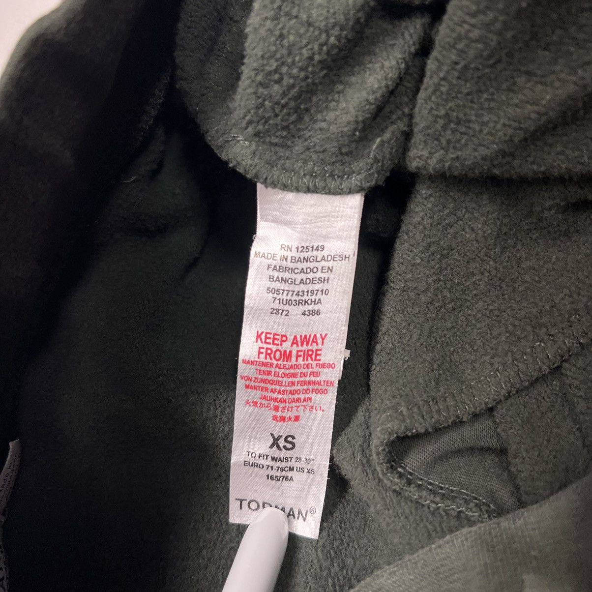 Topman Topman Sweatpants Green Jogger Drawstring Casual Olive Y2K Size US 28 / EU 44 - 6 Thumbnail