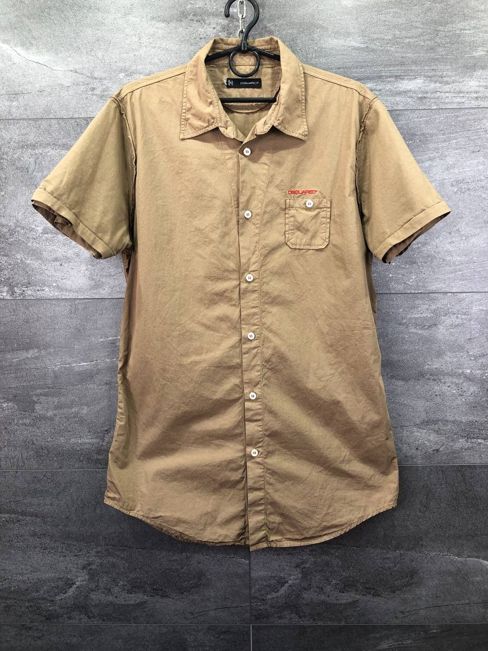 Dsquared2 Mens Vintage Dsquared2 Brown T- Shirt Button Up Size US M / EU 48-50 / 2 - 1 Thumbnail