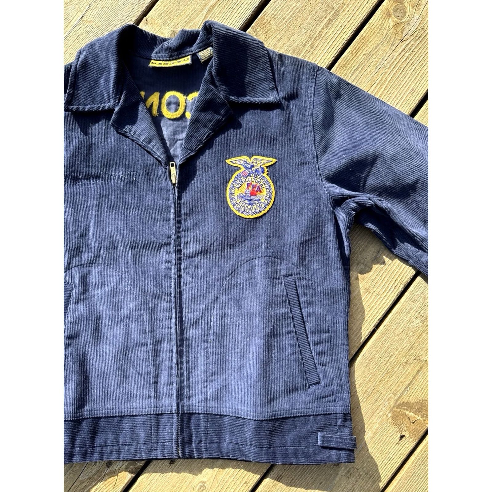 Vintage VINTAGE FFA Corduroy Jacket Shirt Adult Small Blue 1990s Wisconsin Cashton Embroidery Size US XXS / EU 40 - 5 Thumbnail