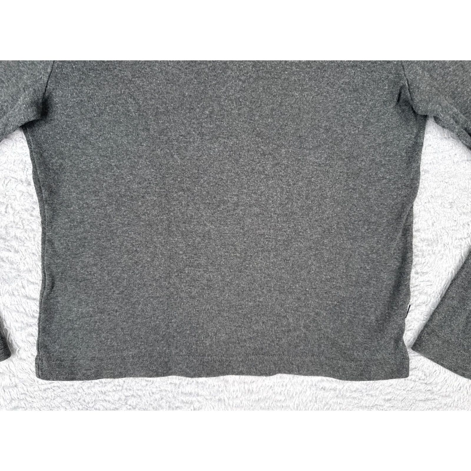 Tommy Hilfiger Tommy Hilfiger Gray Long Sleeve Crew Shirt Women Large 100% Cotton Outdoor Slim Fit Size L / US 10 / IT 46 - 5 Thumbnail