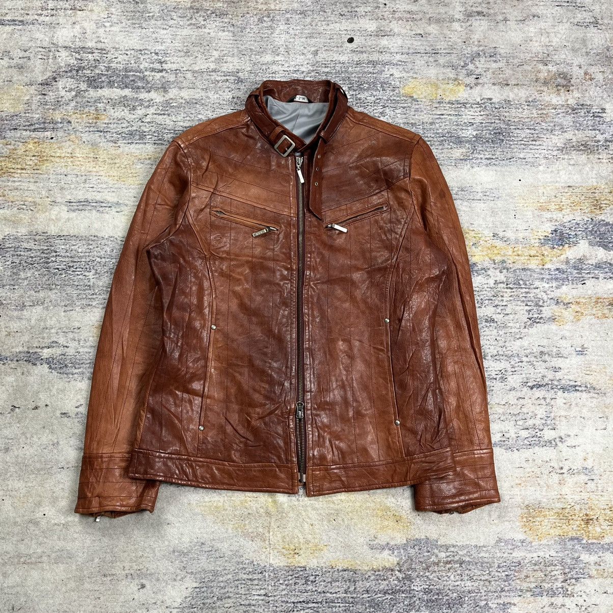 Tornado Mart ASM atelier sab men double zipper bikers leather jacket Size US M / EU 48-50 / 2 - 1 Thumbnail