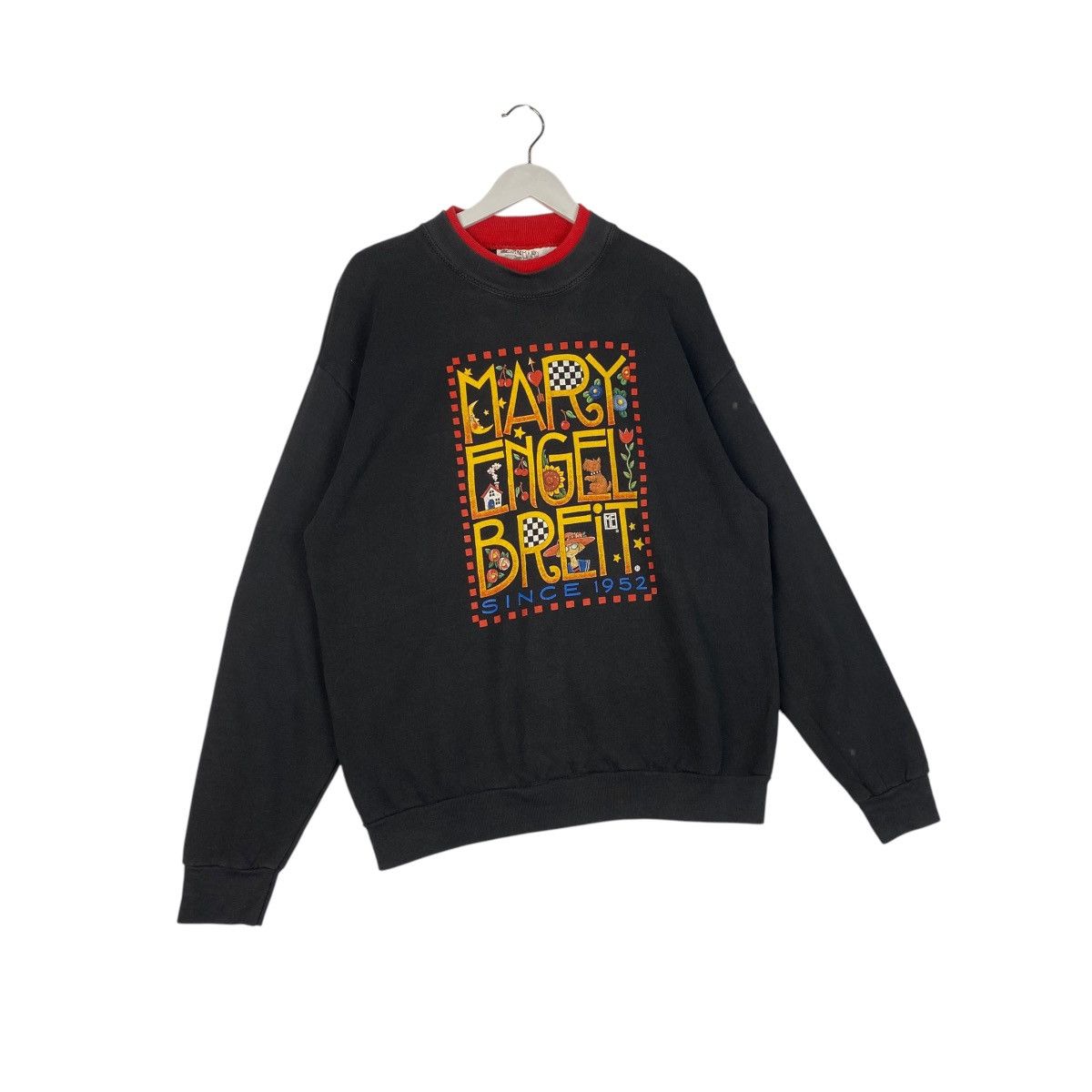 Designer × Vintage Vintage Mary Engelbreit Since 1952 Sweatshirt Black Size L / US 10 / IT 46 - 3 Thumbnail