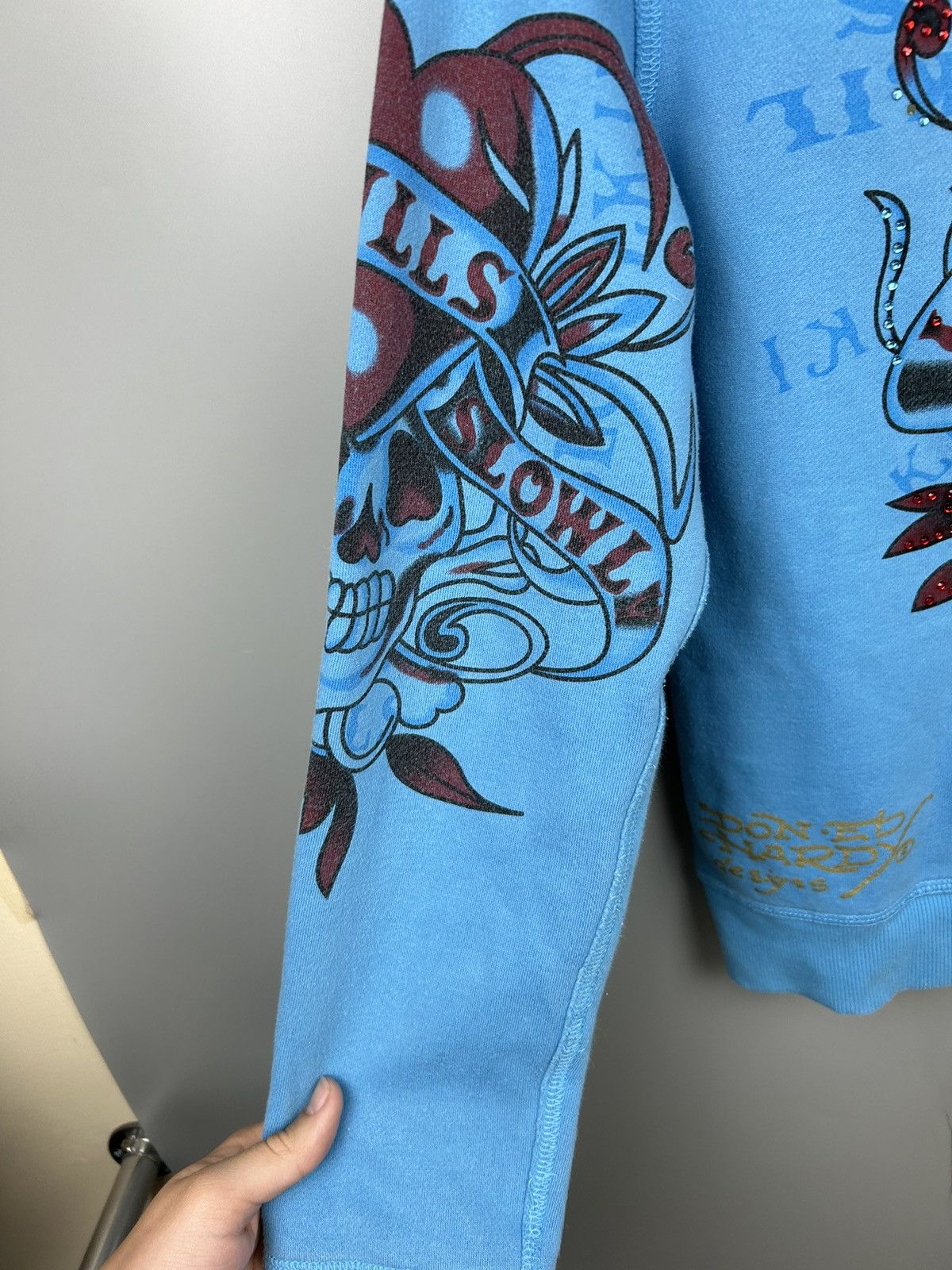 Christian Audigier × Ed Hardy × Vintage Vintage Ed Hardy Zip Up Hoodie Size XL / US 12-14 / IT 48-50 - 16 Thumbnail