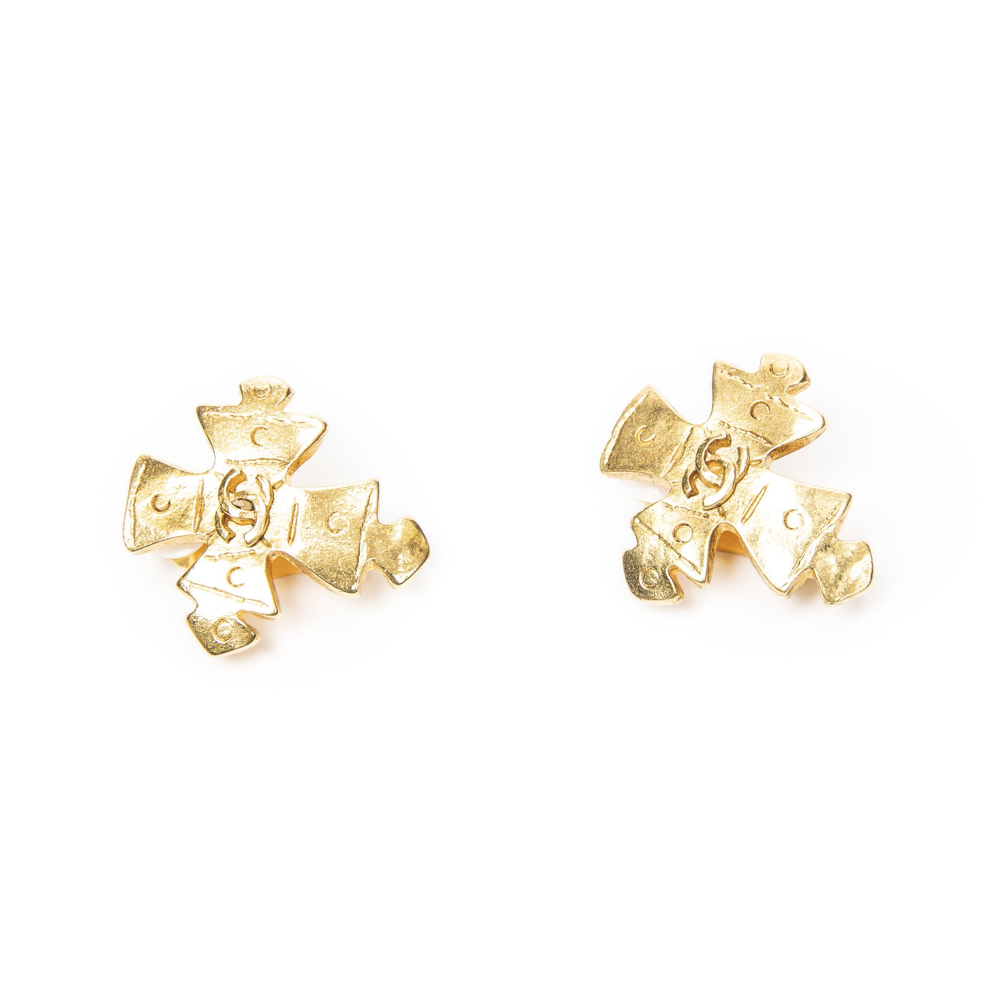 Chanel CC Cross Clip On Earrings Size ONE SIZE - 1 Thumbnail