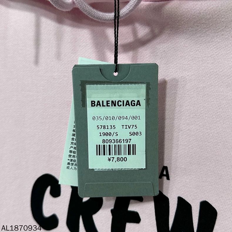 Balenciaga Balenciaga Crew Pink Hoodie 2501-Nextarrow Size US S / EU 44-46 / 1 - 5 Thumbnail