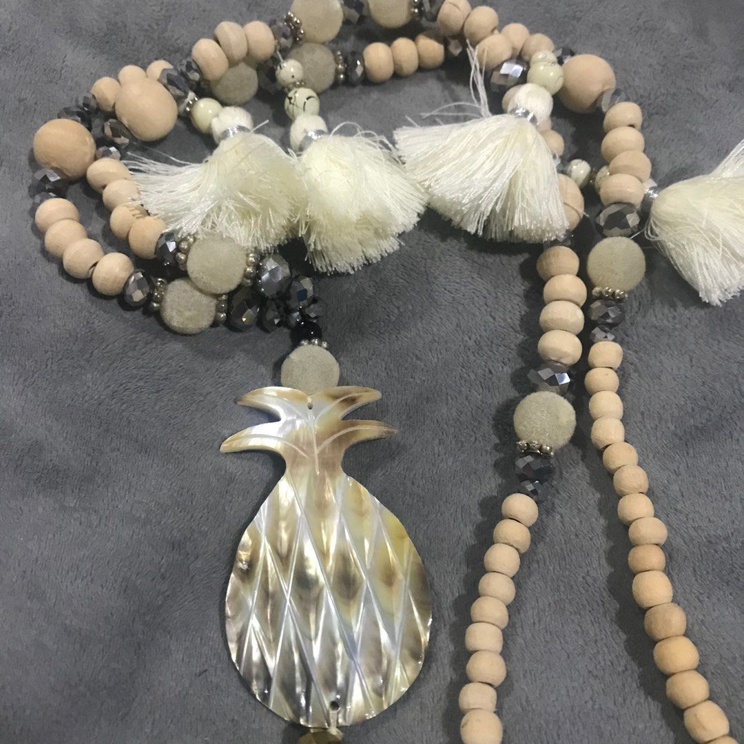 Japanese Brand Y2K Ethnic Pineapple Shell Necklace Size ONE SIZE - 2 Thumbnail