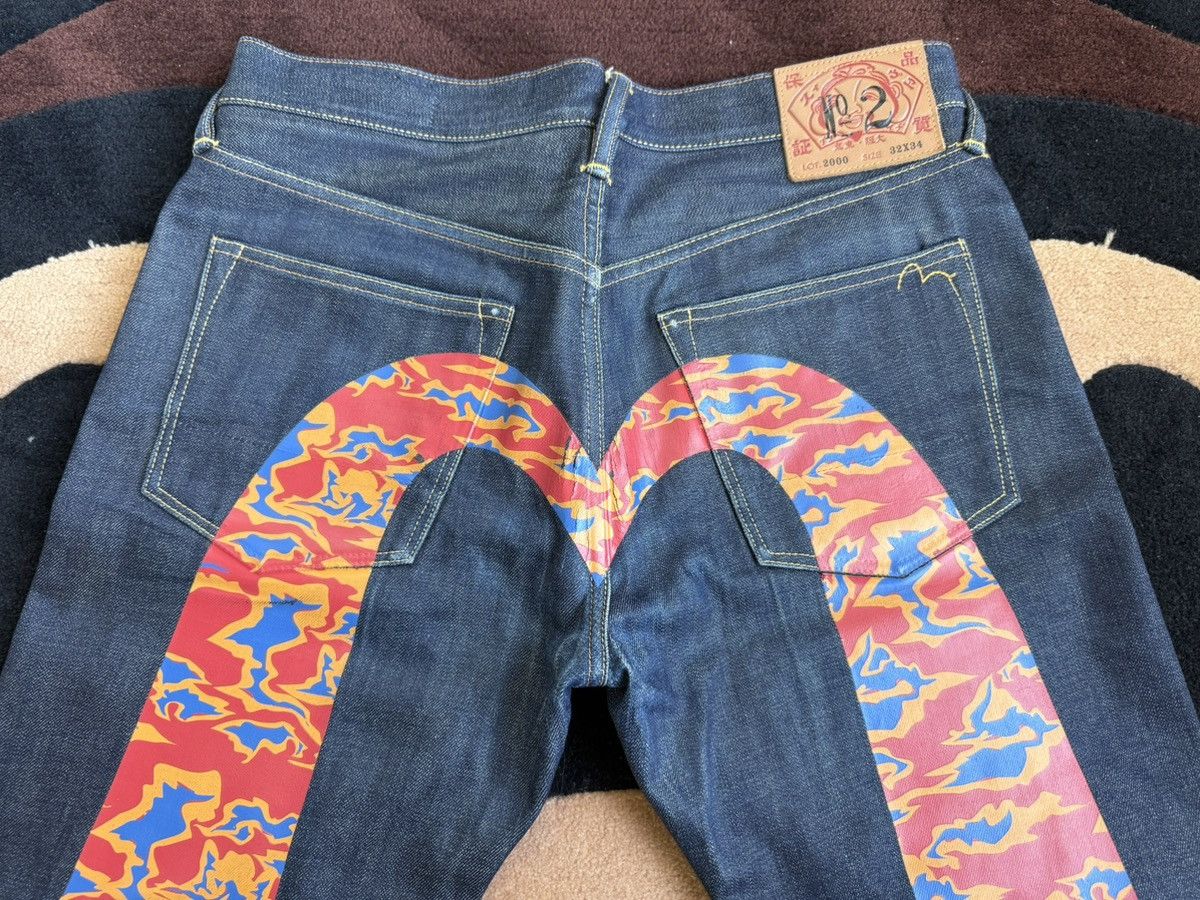 Evisu EVISU red cloud camo daicock style jeans！size：32x34 Size US 32 / EU 48 - 5 Thumbnail