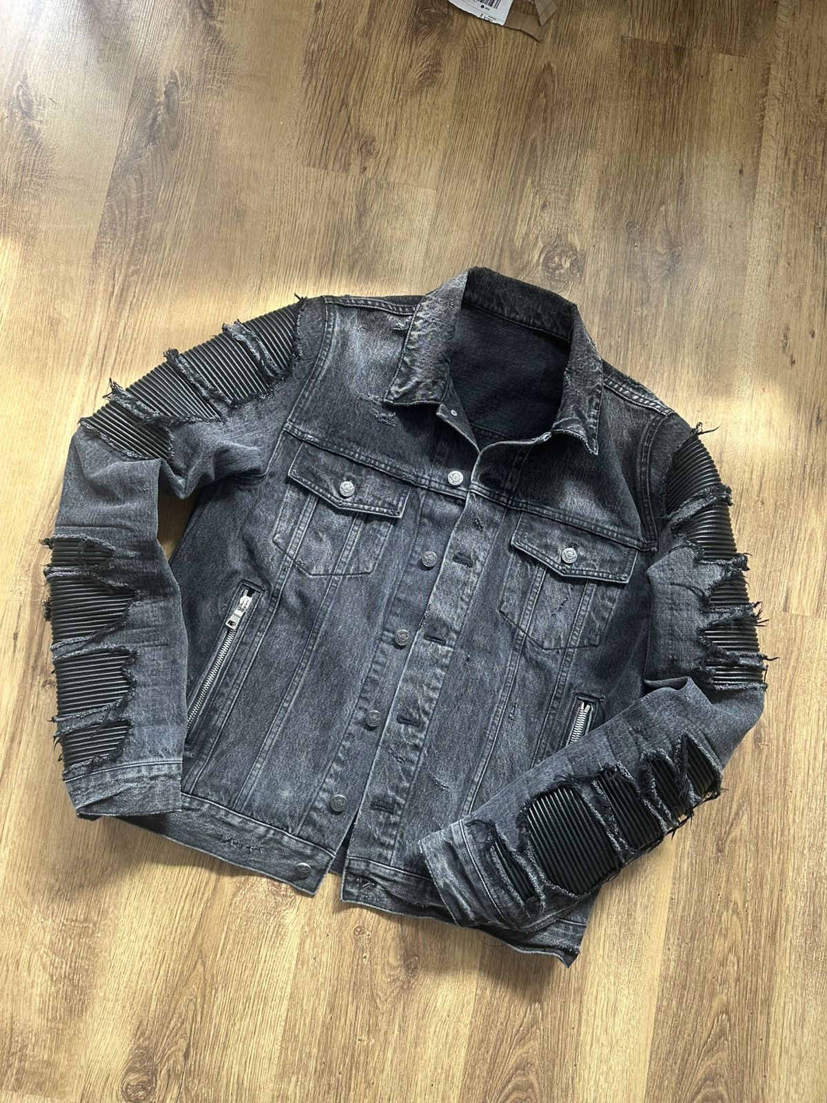 Balmain Balmain Denim Destroyed Jacket | Grailed