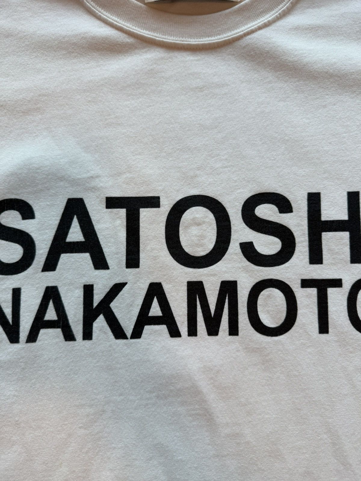 Satoshi Nakamoto Cream White T-Shirt Size US XL / EU 56 / 4 - 2 Thumbnail