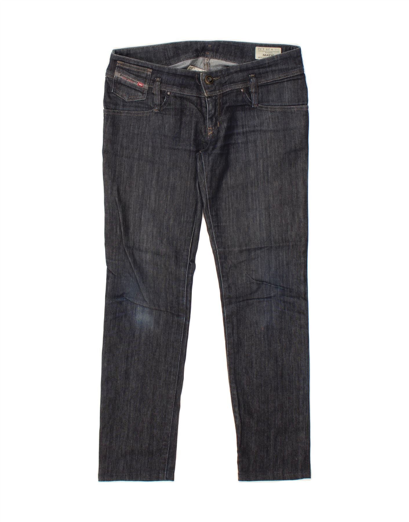 Diesel Womens Matic Slim Jeans W29 L28 Navy Blue Cotton Size 42" / US 20 - 1 Thumbnail