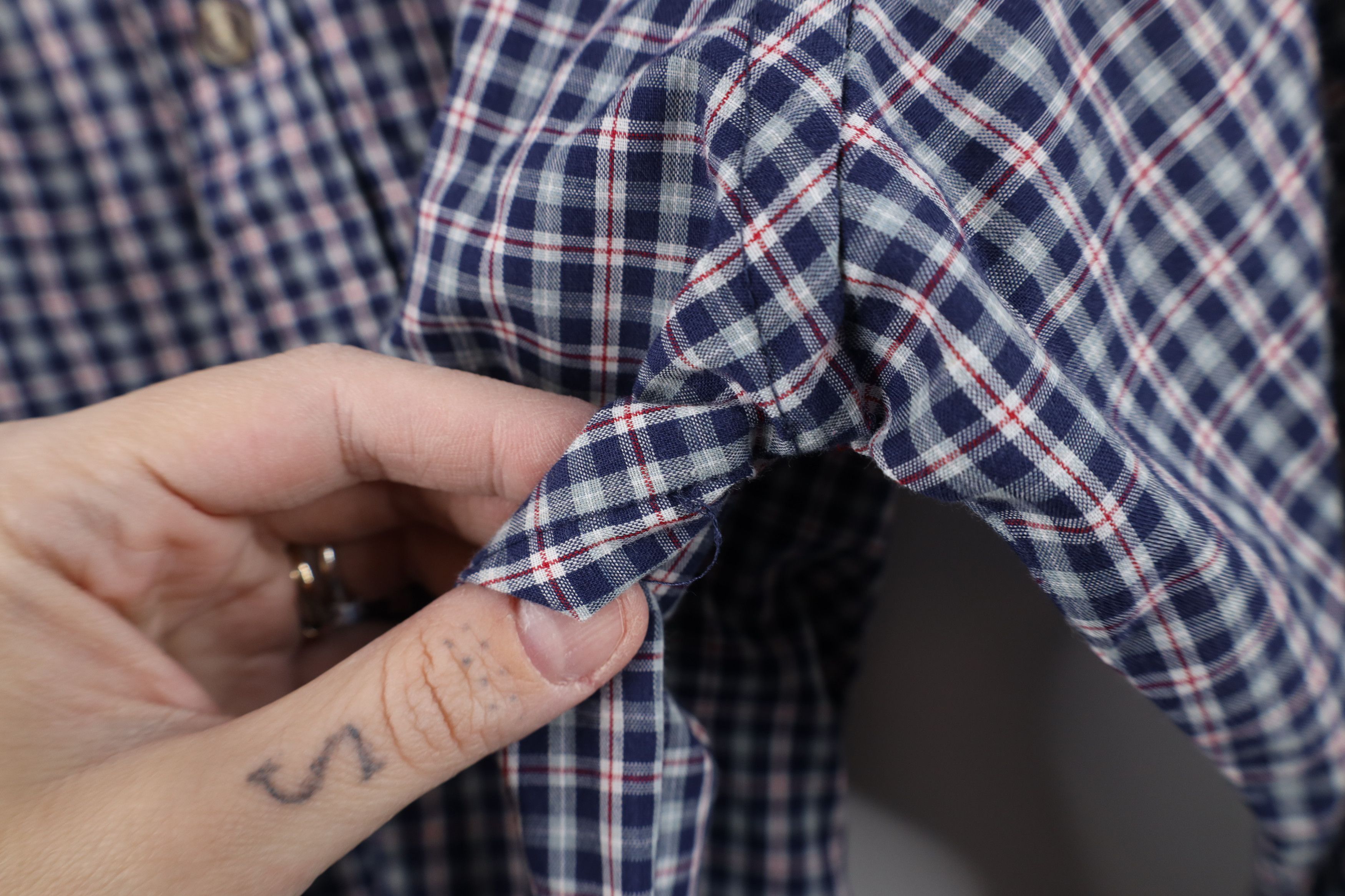 Vintage Vintage 90s Streetwear Collared Button Shirt Blue Plaid Size US M / EU 48-50 / 2 - 8 Thumbnail