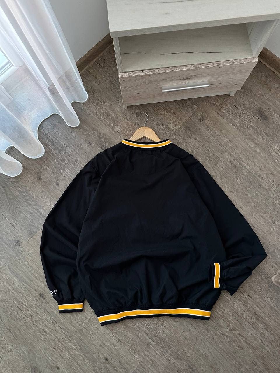 NFL × Vintage Vintage NFL Reebok Steelers Nylon Black Sweatshirt Size US L / EU 52-54 / 3 - 13 Thumbnail