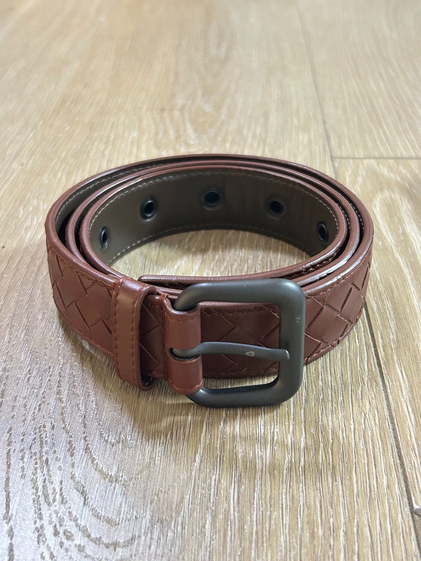 Bottega Veneta BV Woven Leather Belt 85 Lightly Used Size ONE SIZE - 1 Thumbnail