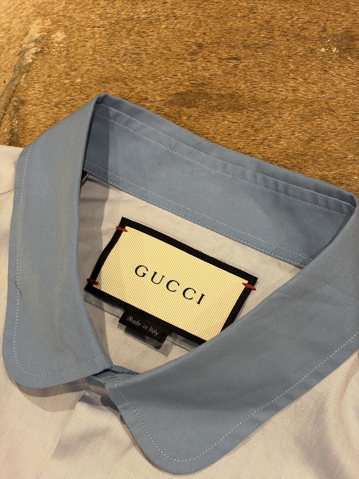 Gucci Gucci Contrast-Collar Cotton Shirt Size US M / EU 48-50 / 2 - 2 Thumbnail
