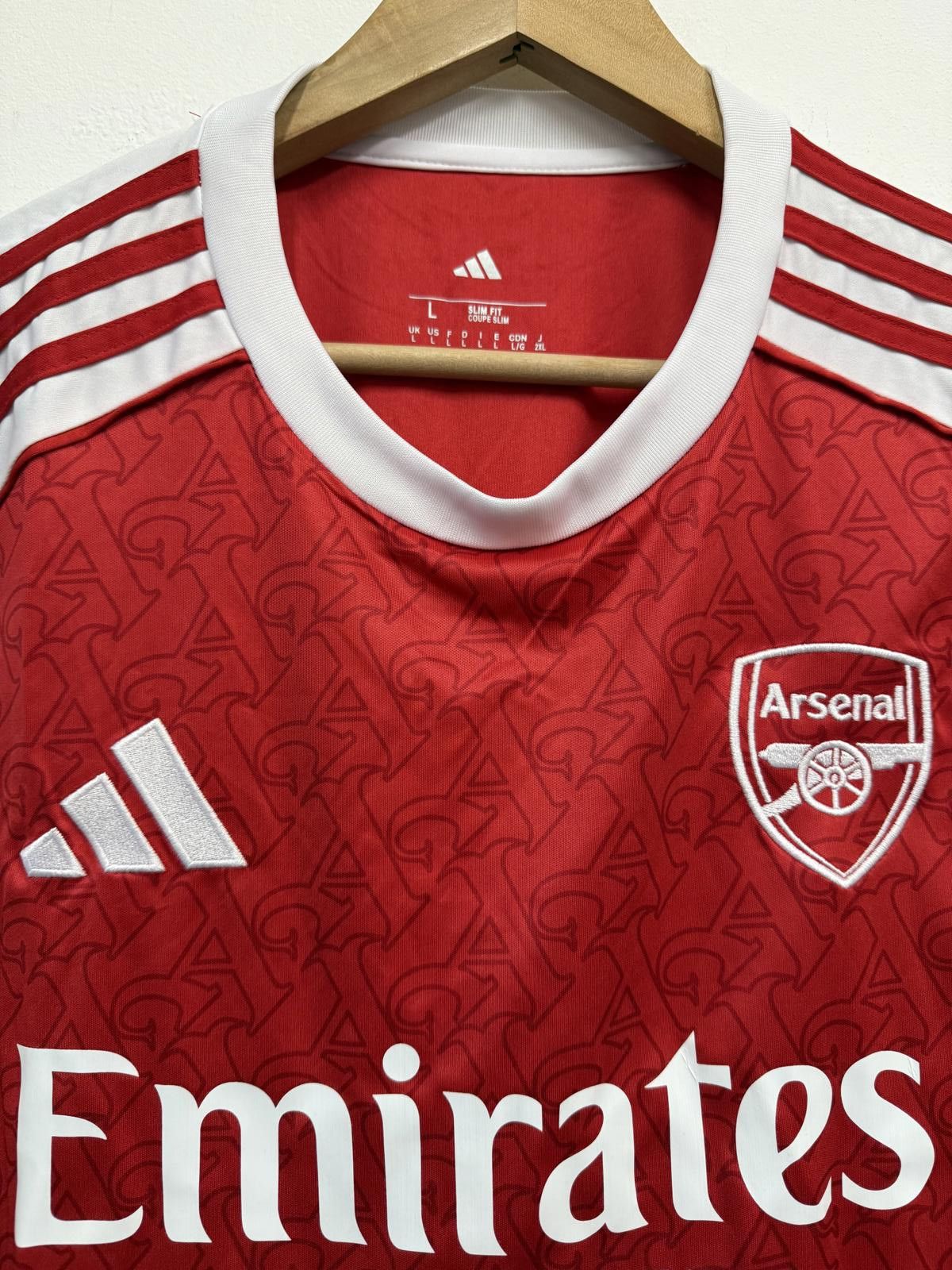 Adidas Arsenal Football Club Men's Jersey Red and White Size US L / EU 52-54 / 3 - 3 Thumbnail